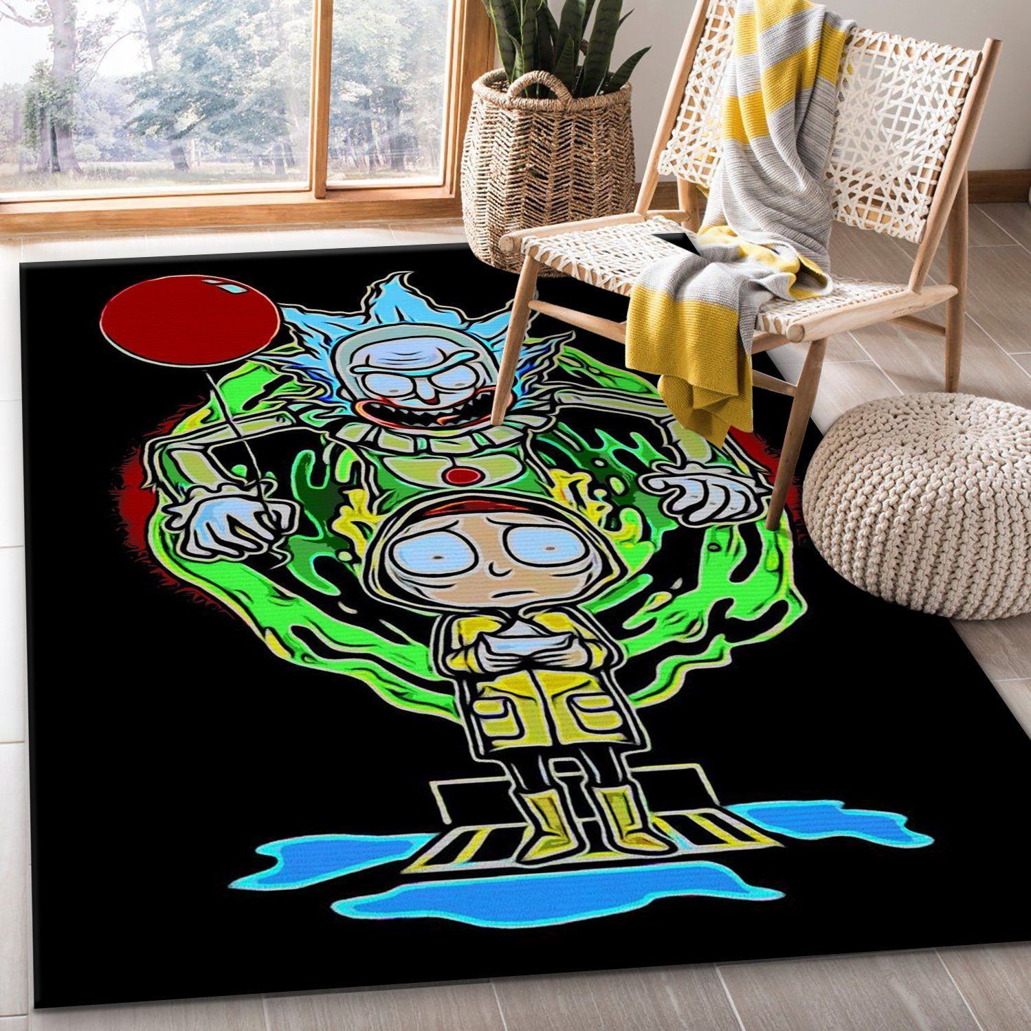 Rick And Morty Noel Gift Rug Living Room Rug Home Decor Floor Decor - Indoor Outdoor Rugs