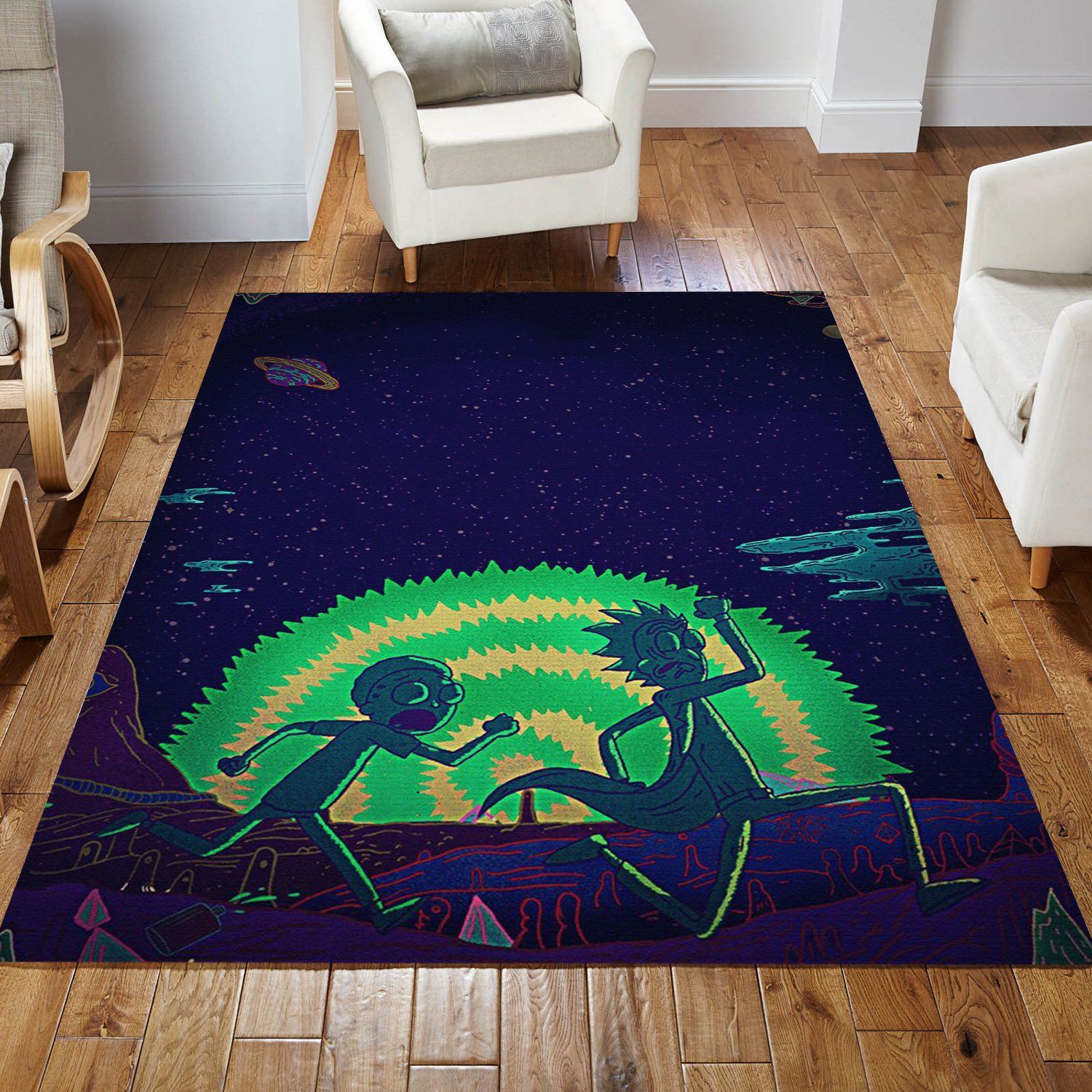 Rick And Morty Noel Gift Rug Bedroom Rug Home Decor Floor Decor - Indoor Outdoor Rugs