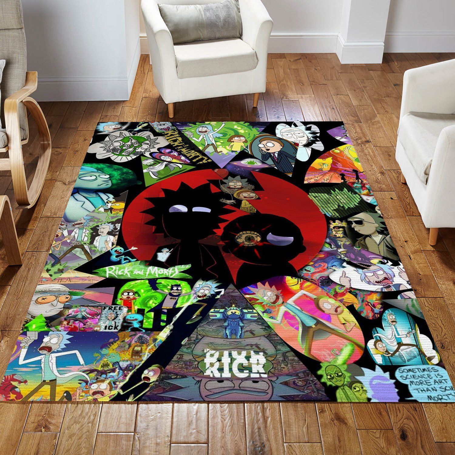 Rick And Morty Area Rug For Christmas Bedroom Rug Home Decor Floor Decor - Indoor Outdoor Rugs