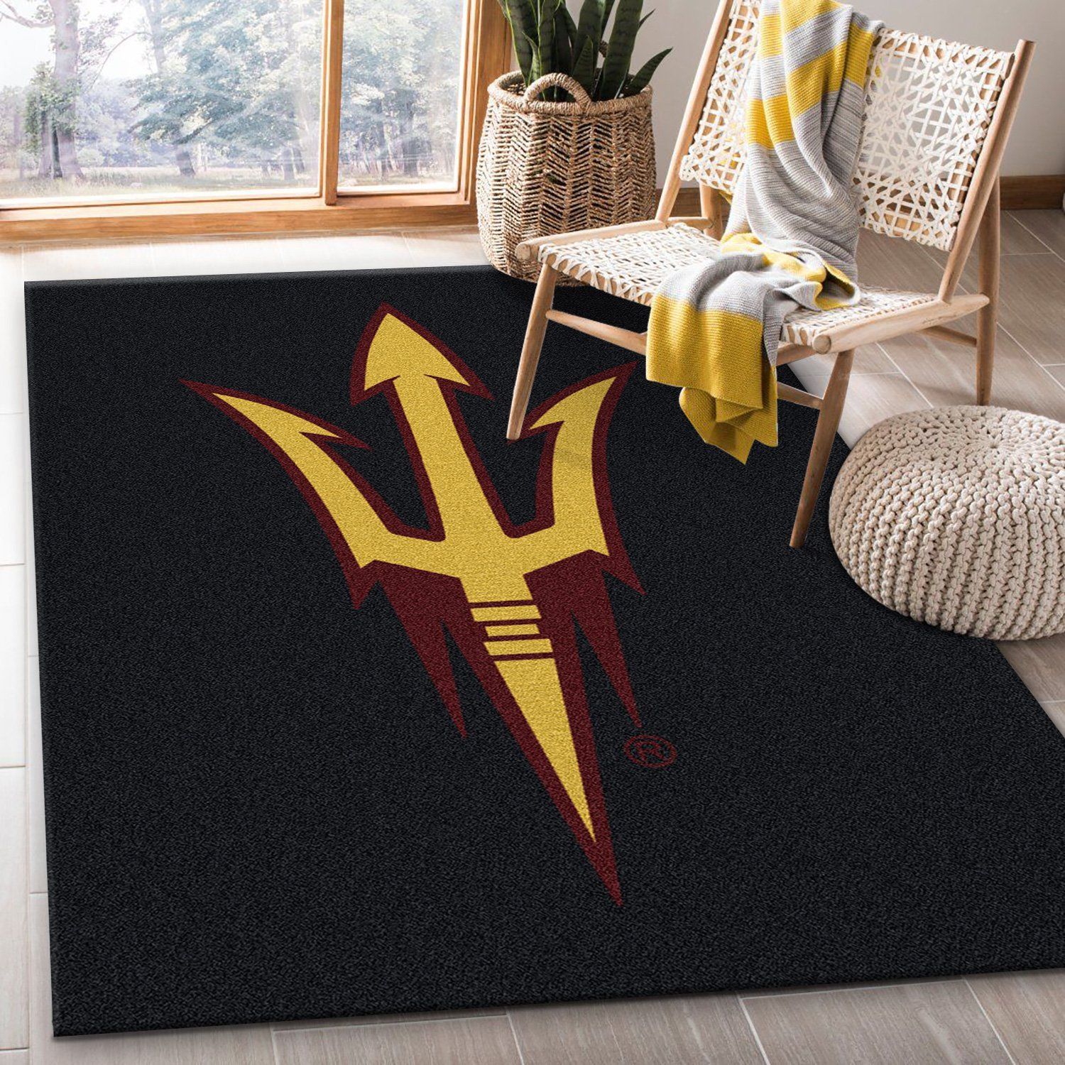 College Spirit Arizona State Sport Area Rug For Christmas Team Logo Christmas Gift US Decor - Indoor Outdoor Rugs