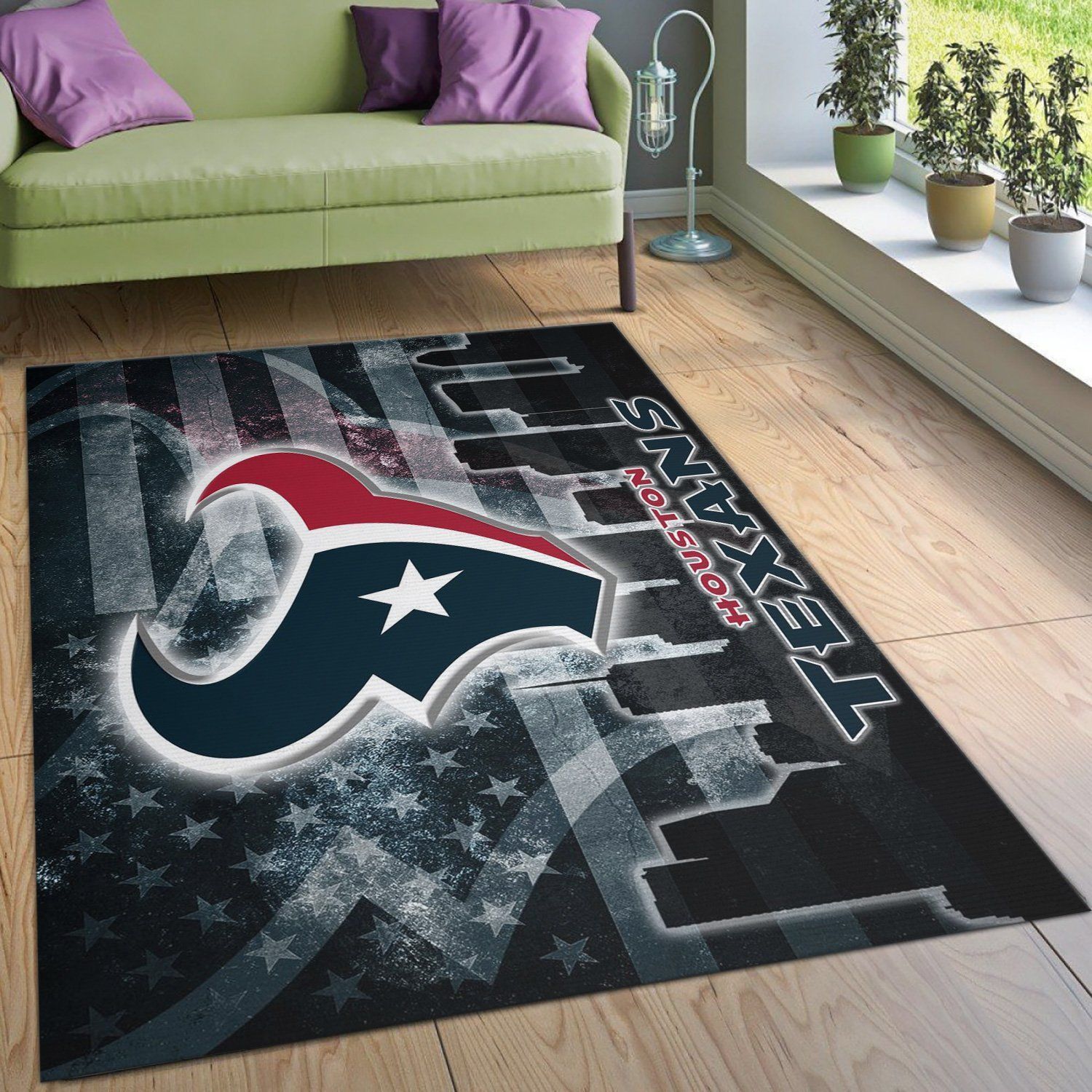 Houston Texans NFL Rug Living Room Rug Christmas Gift US Decor - Indoor Outdoor Rugs