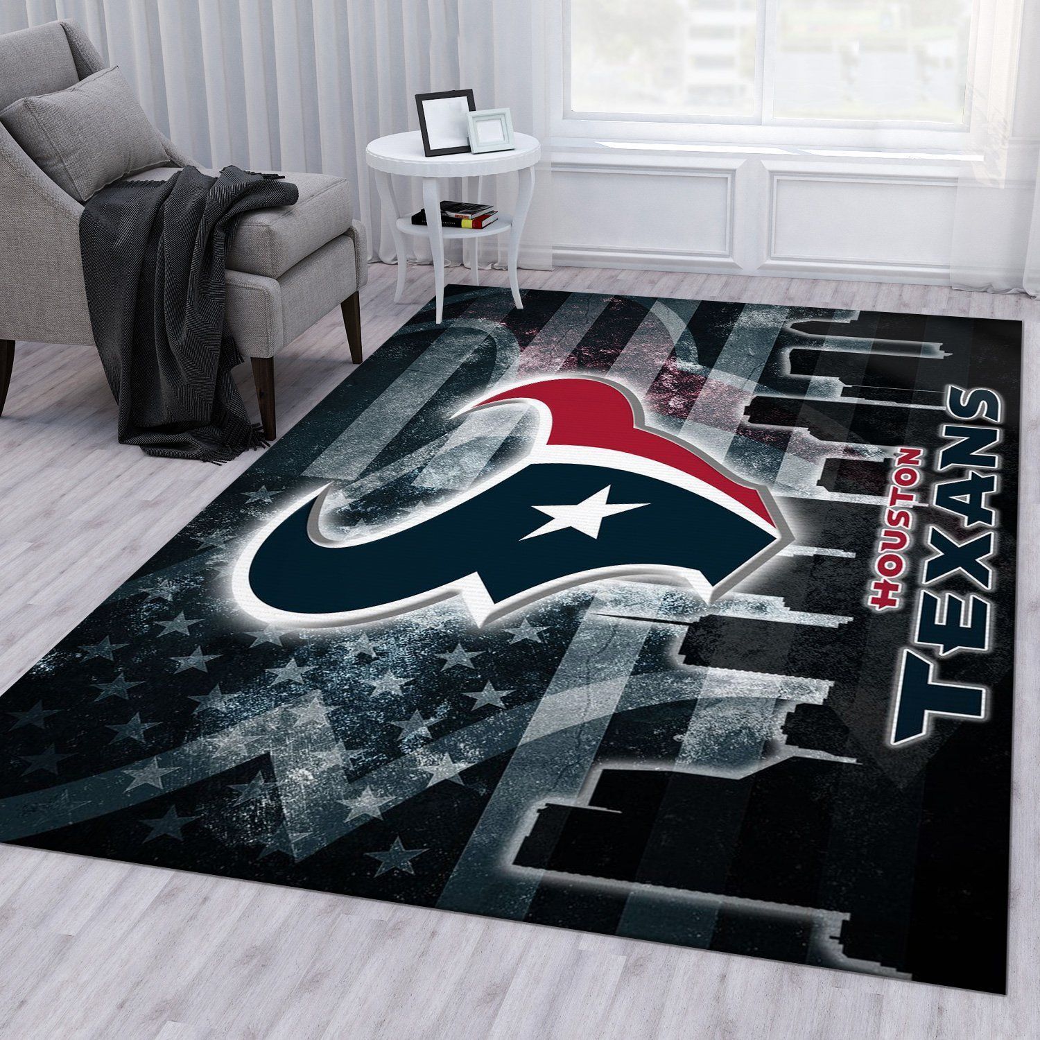 Houston Texans NFL Rug Living Room Rug Christmas Gift US Decor - Indoor Outdoor Rugs