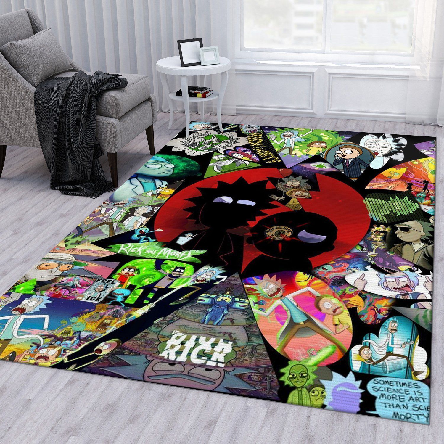 Rick And Morty Area Rug For Christmas Bedroom Rug Home Decor Floor Decor - Indoor Outdoor Rugs