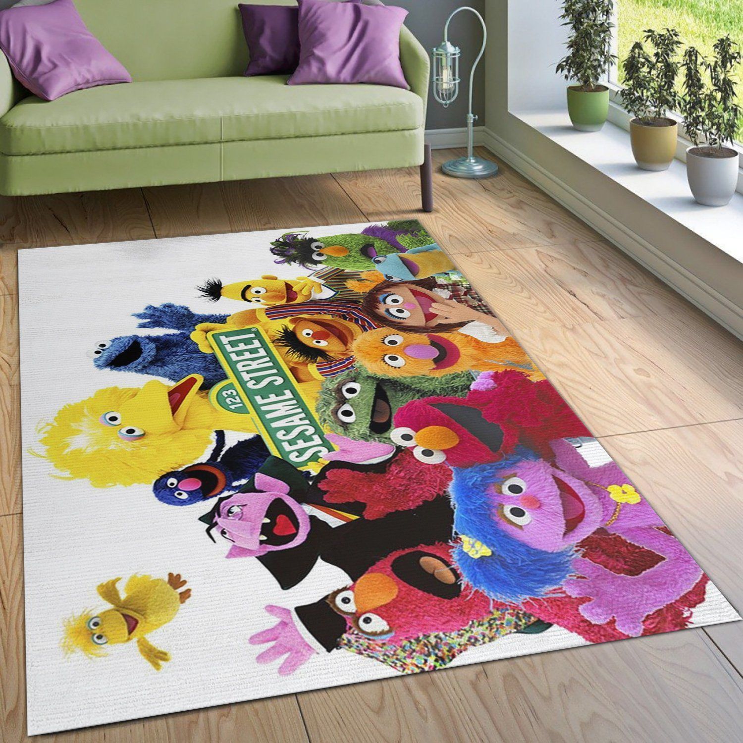 Sesame Street 3 Area Rug For Christmas Living Room Rug Christmas Gift US Decor - Indoor Outdoor Rugs