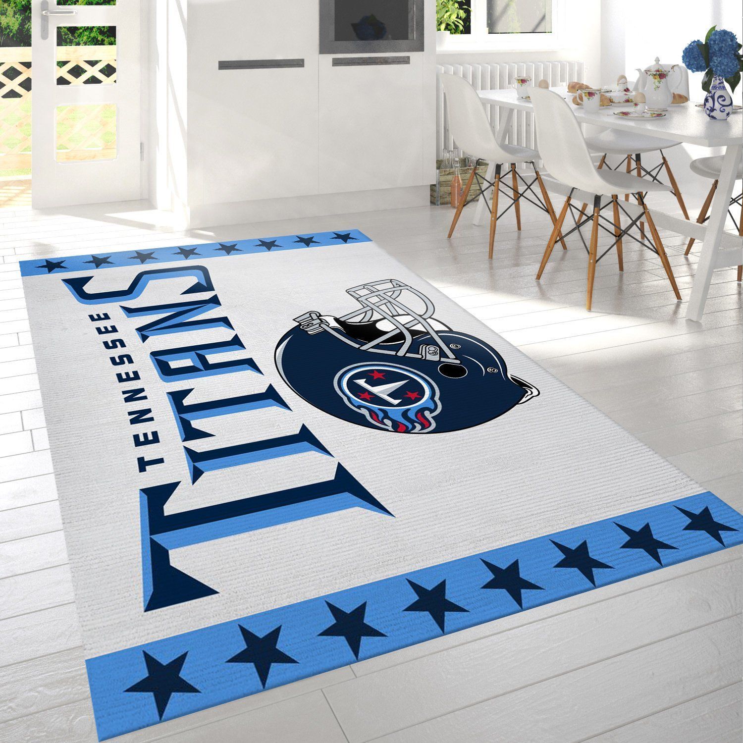 Tennessee Titans Helmet Nfl Area Rug Bedroom Rug US Gift Decor - Indoor Outdoor Rugs