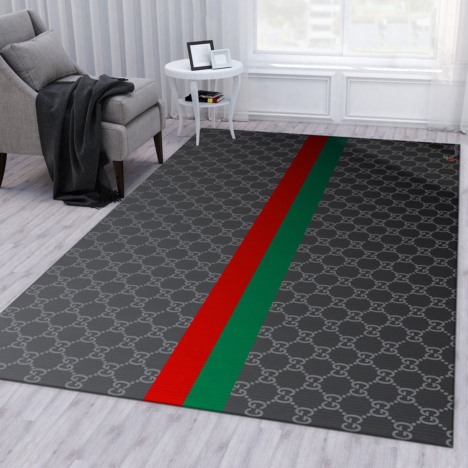 Gucci Fashion Brand Rug Living Room Rug US Gift Decor - Indoor Outdoor Rugs