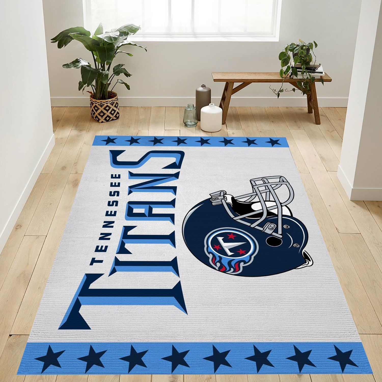 Tennessee Titans Helmet Nfl Area Rug Bedroom Rug US Gift Decor - Indoor Outdoor Rugs