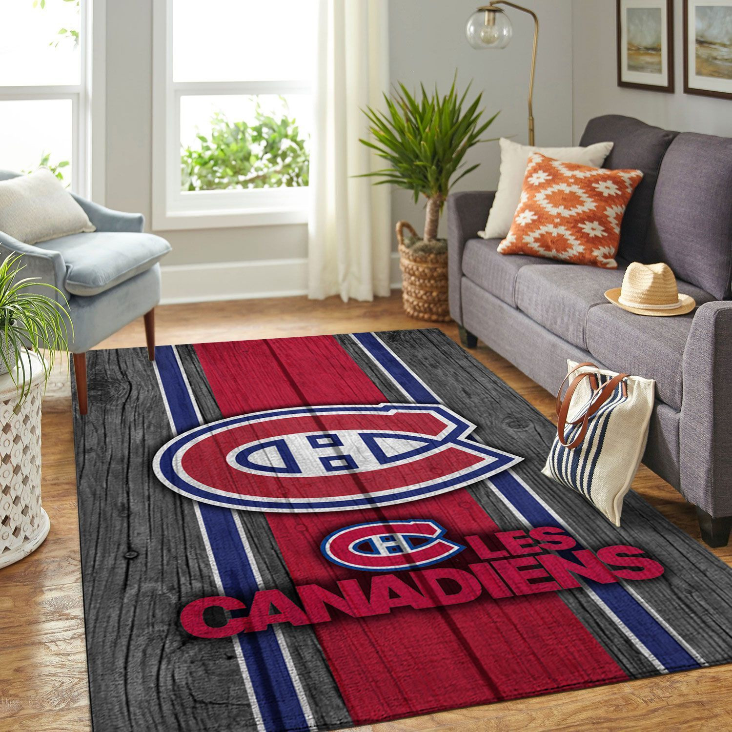 Montr Al Canadiens Nhl Team Logo Style Nice Gift Home Decor Rectangle Area Rug - Indoor Outdoor Rugs