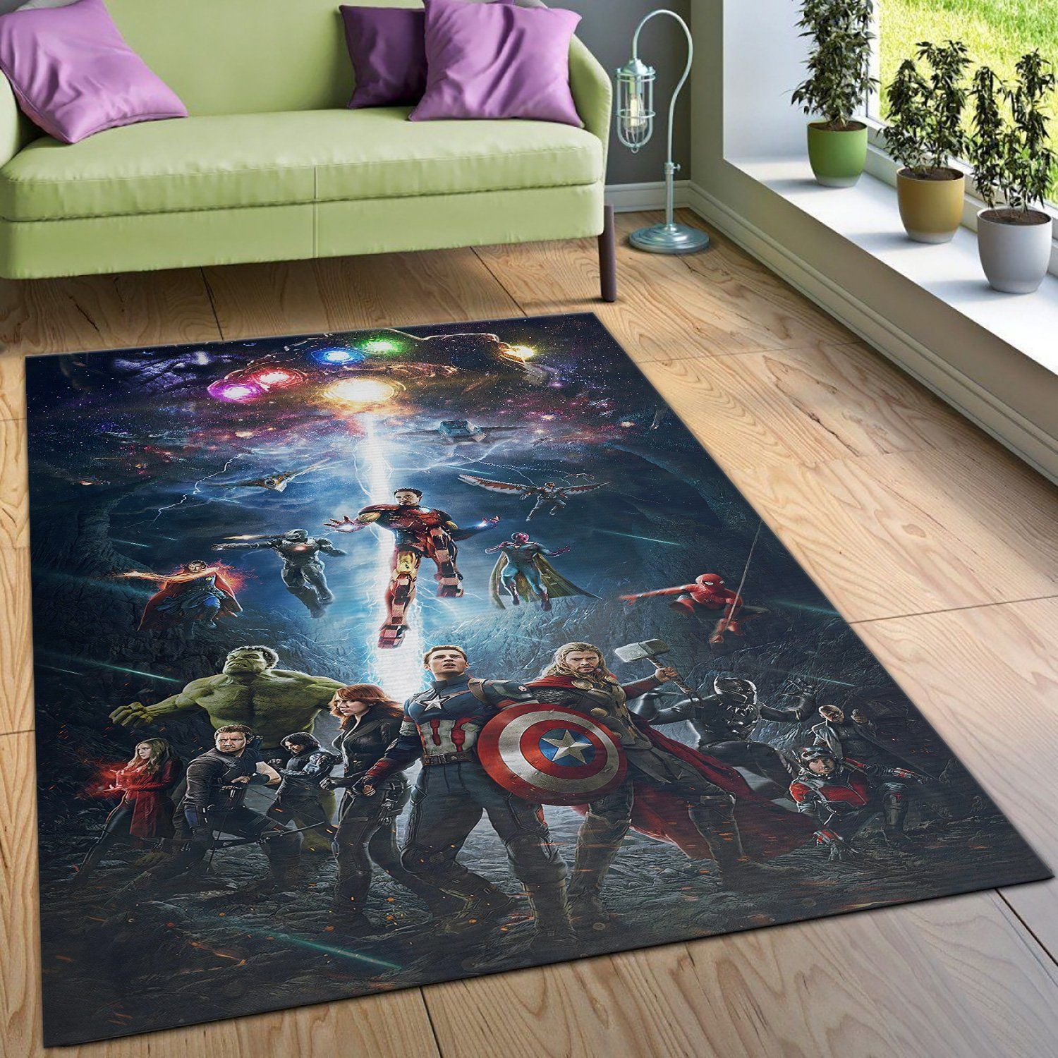 Avenger End Game Area Rugs Marvel SuperHero Movies Living Room Carpet Christmas Gift Floor Decor The US Decor - Indoor Outdoor Rugs