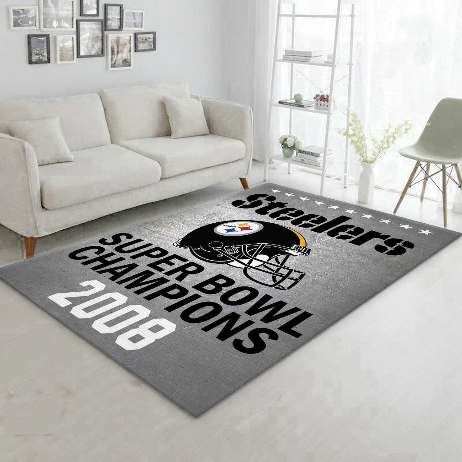 Pittsburgh Steelers 2008 Nfl Rug Living Room Rug Christmas Gift US Decor - Indoor Outdoor Rugs