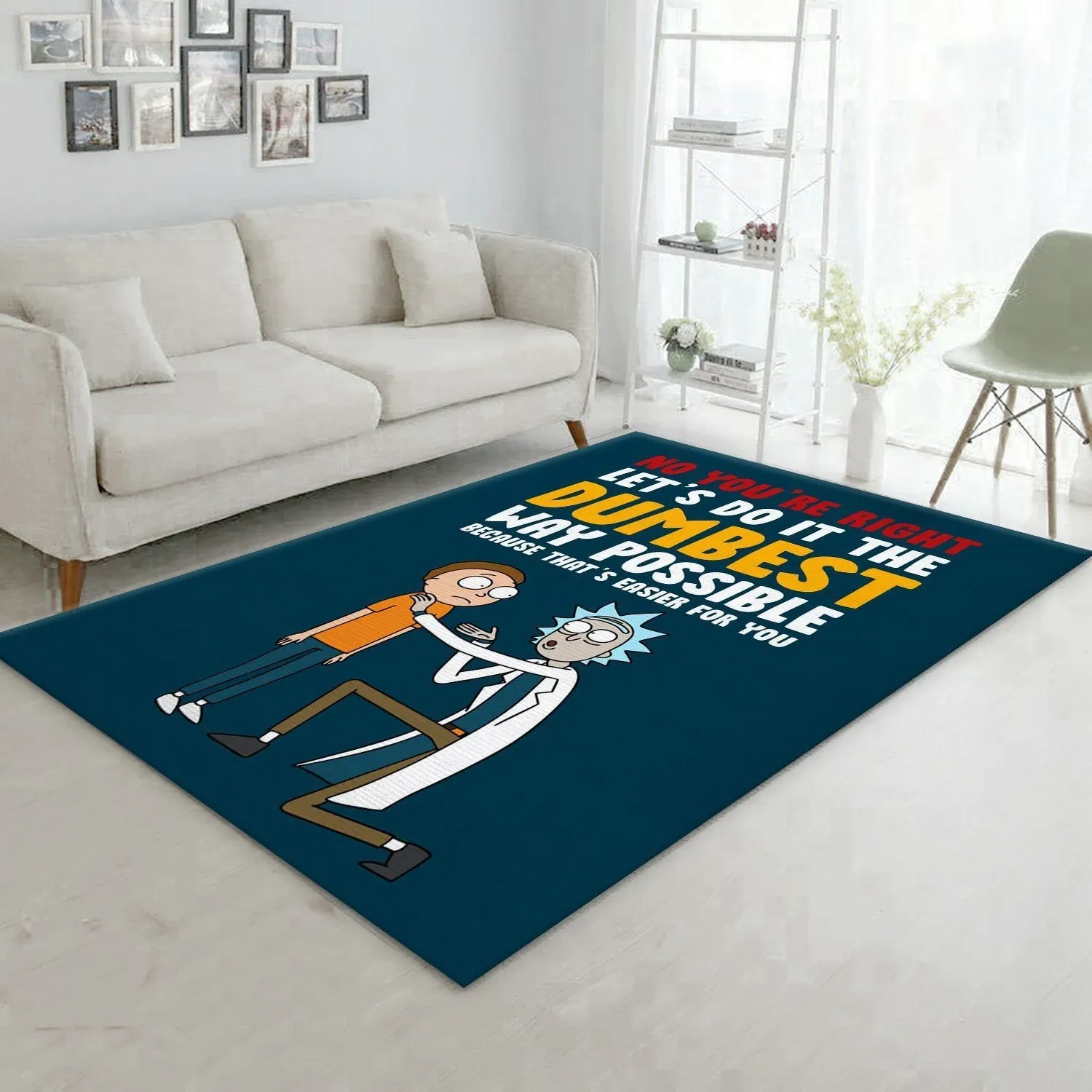 Rick And Morty Quote Noel Gift Rug Living Room Rug Home Decor Floor Decor - Indoor Outdoor Rugs