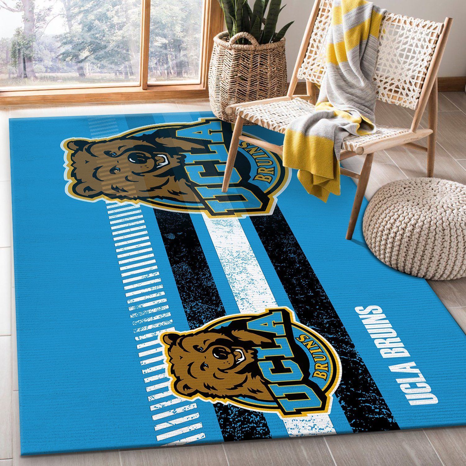 Ucla Bruins Ncaa Rug Room Carpet Sport Custom Area Floor Home Decor - Indoor Outdoor Rugs