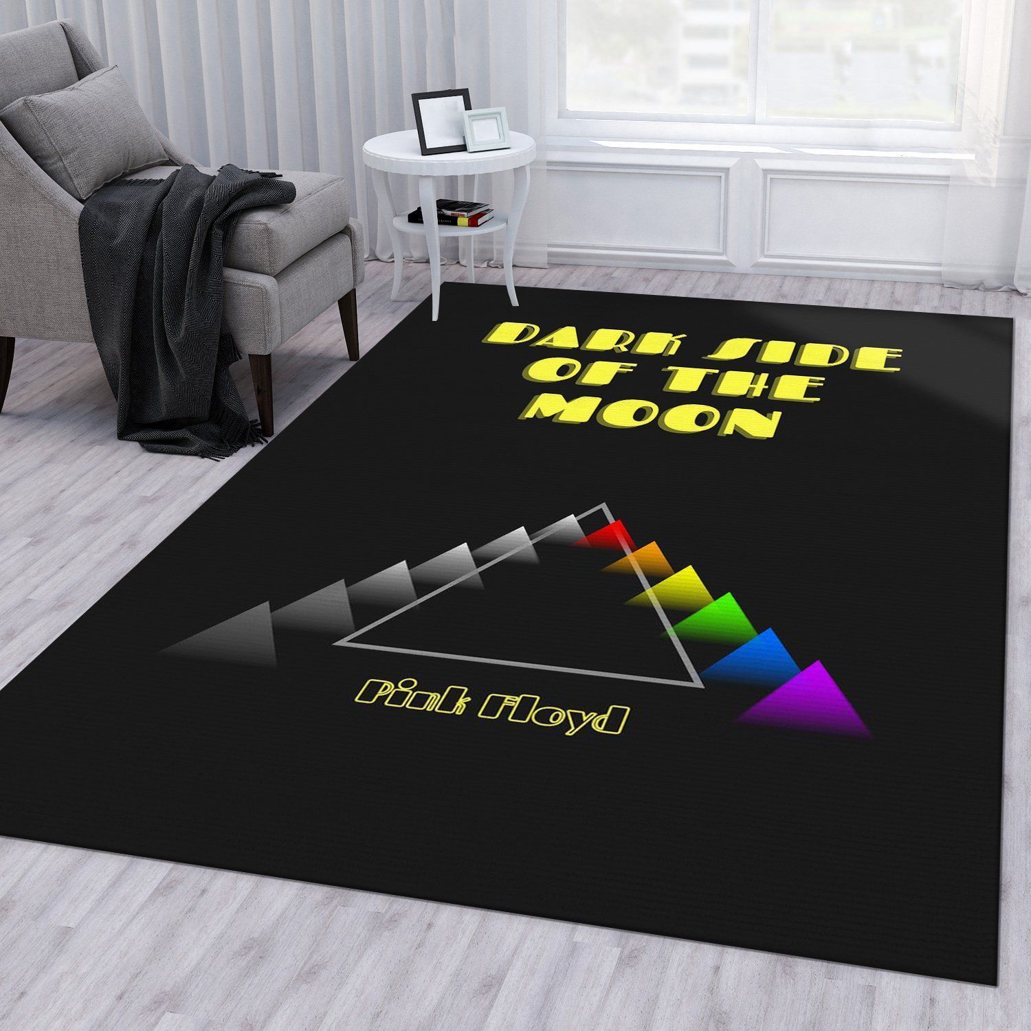 Pink Floyd Dark Side Moon Rug Living Room Rug US Gift Decor - Indoor Outdoor Rugs