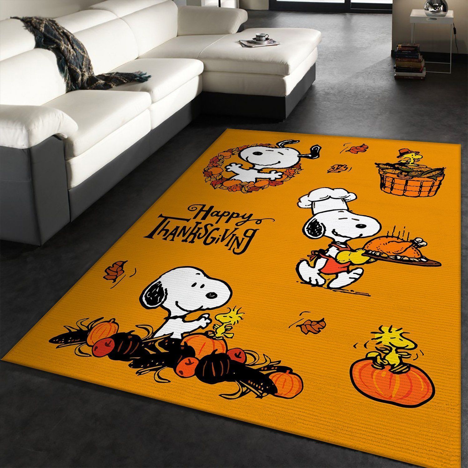 Snoopy Halloween Cartoon Movies Area Rugs Living Room Carpet Floor Decor The US D cor - Indoor Outdoor Rugs