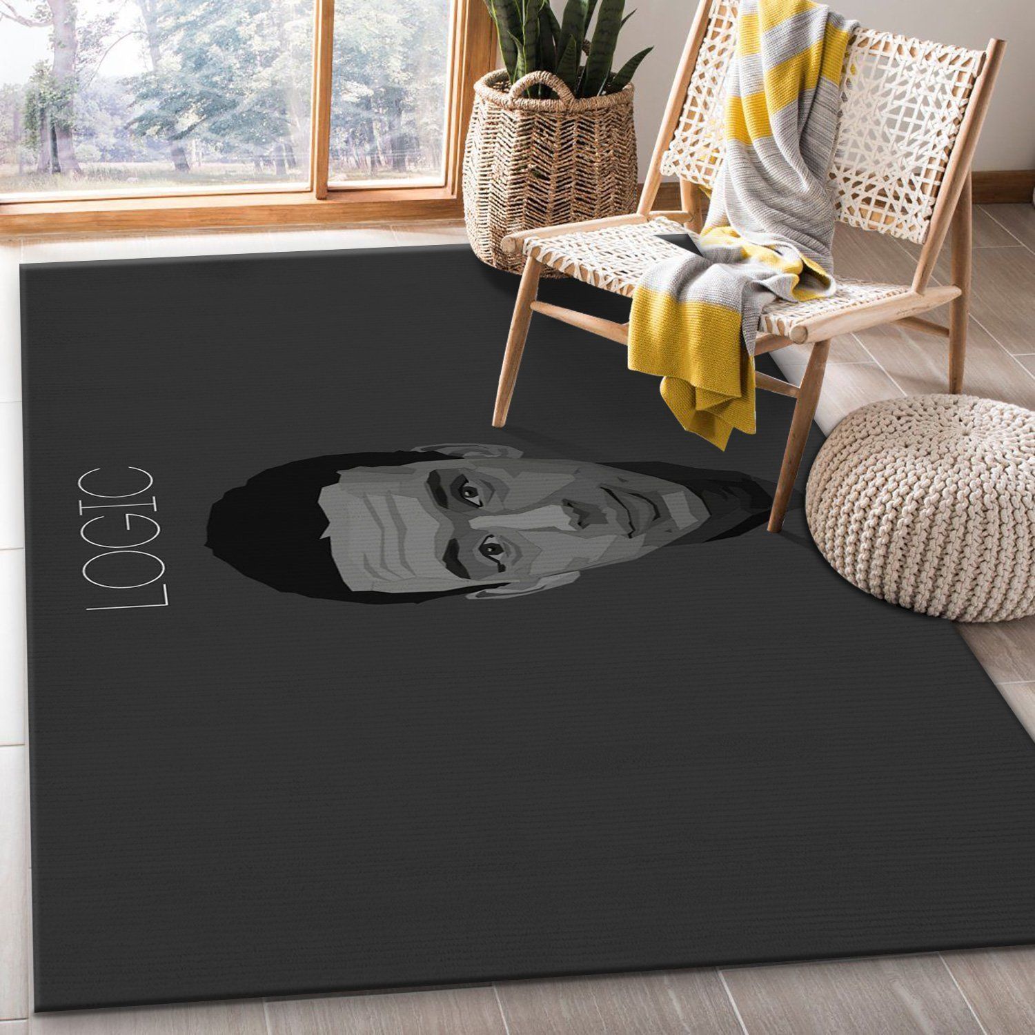 Rapper Logic Rug Bedroom Rug Christmas Gift US Decor - Indoor Outdoor Rugs