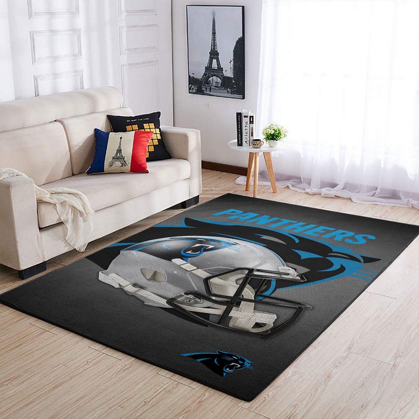 Carolina Panthers Nfl Team Logo Helmet Nice Gift Home Decor Rectangle Area Rug - Indoor Outdoor Rugs