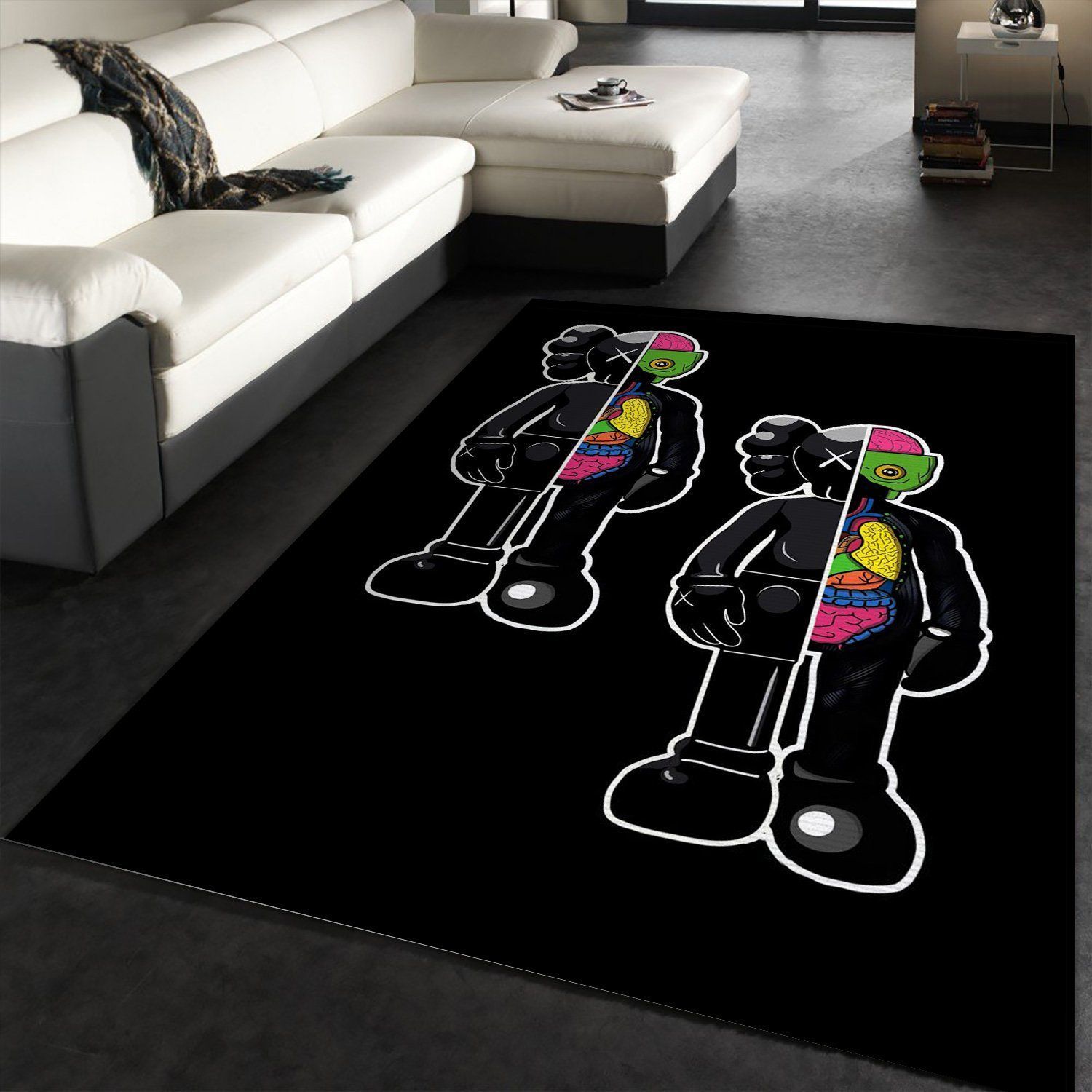 Kaws Rectangle Rug Living Room Rug Home Decor Floor Decor - Indoor Outdoor Rugs