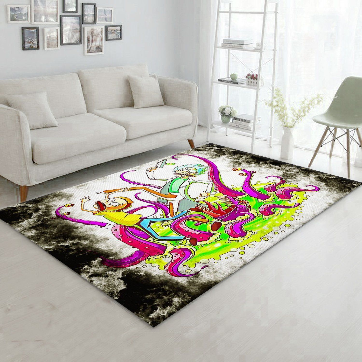 Rick And Morty Area Rug For Christmas Living Room Rug Home Decor Floor Decor - Indoor Outdoor Rugs