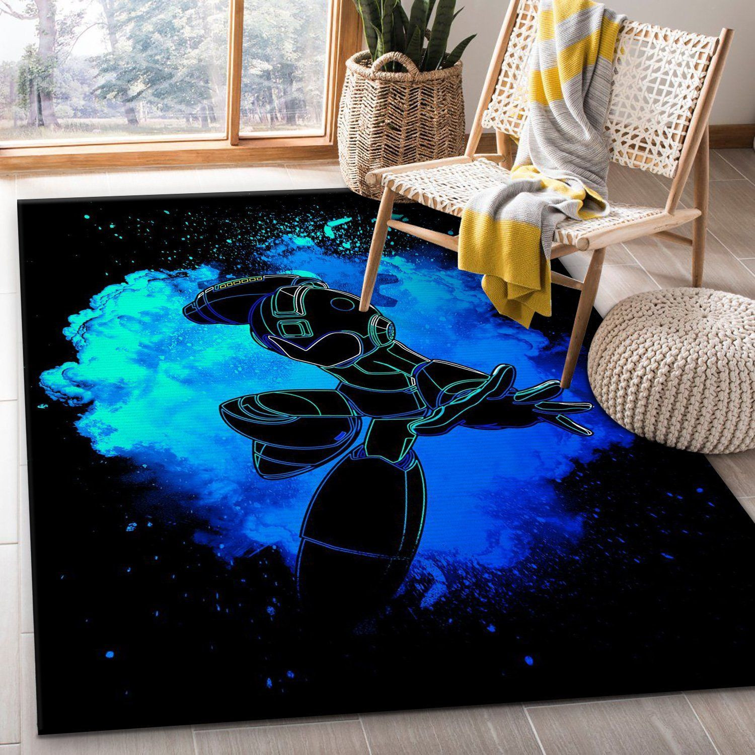 Soul Of The Blue Bomber Area Rug For Christmas, Bedroom, US Gift Decor - Indoor Outdoor Rugs