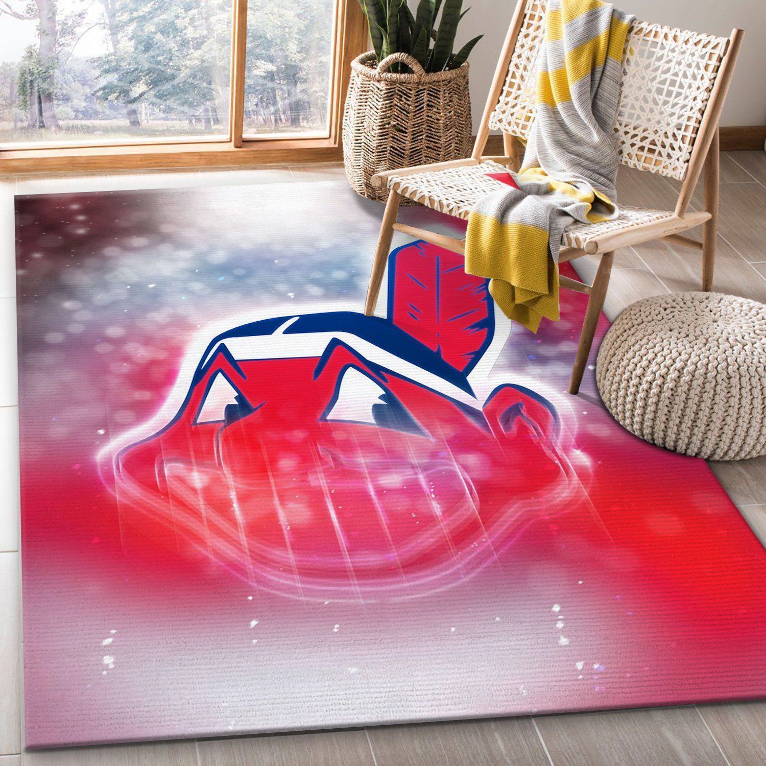 Cleveland Indians NFL Area Rug Bedroom Rug Christmas Gift US Decor - Indoor Outdoor Rugs