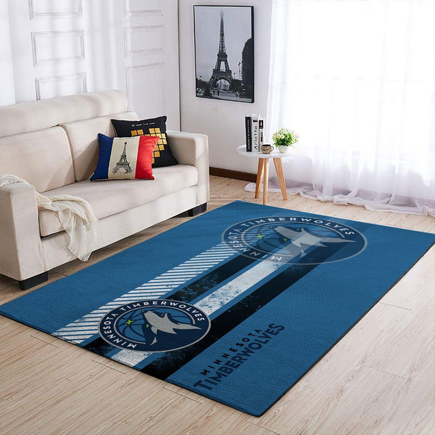 Minnesota Timberwolves Nba Team Logo Nice Gift Home Decor Rectangle Area Rug - Indoor Outdoor Rugs