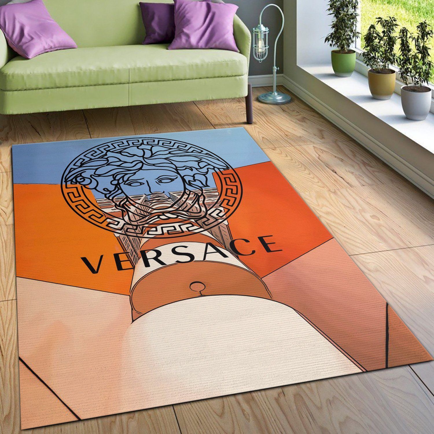 Versace Rug Fashion Brand Rug Christmas Gift US Decor - Indoor Outdoor Rugs