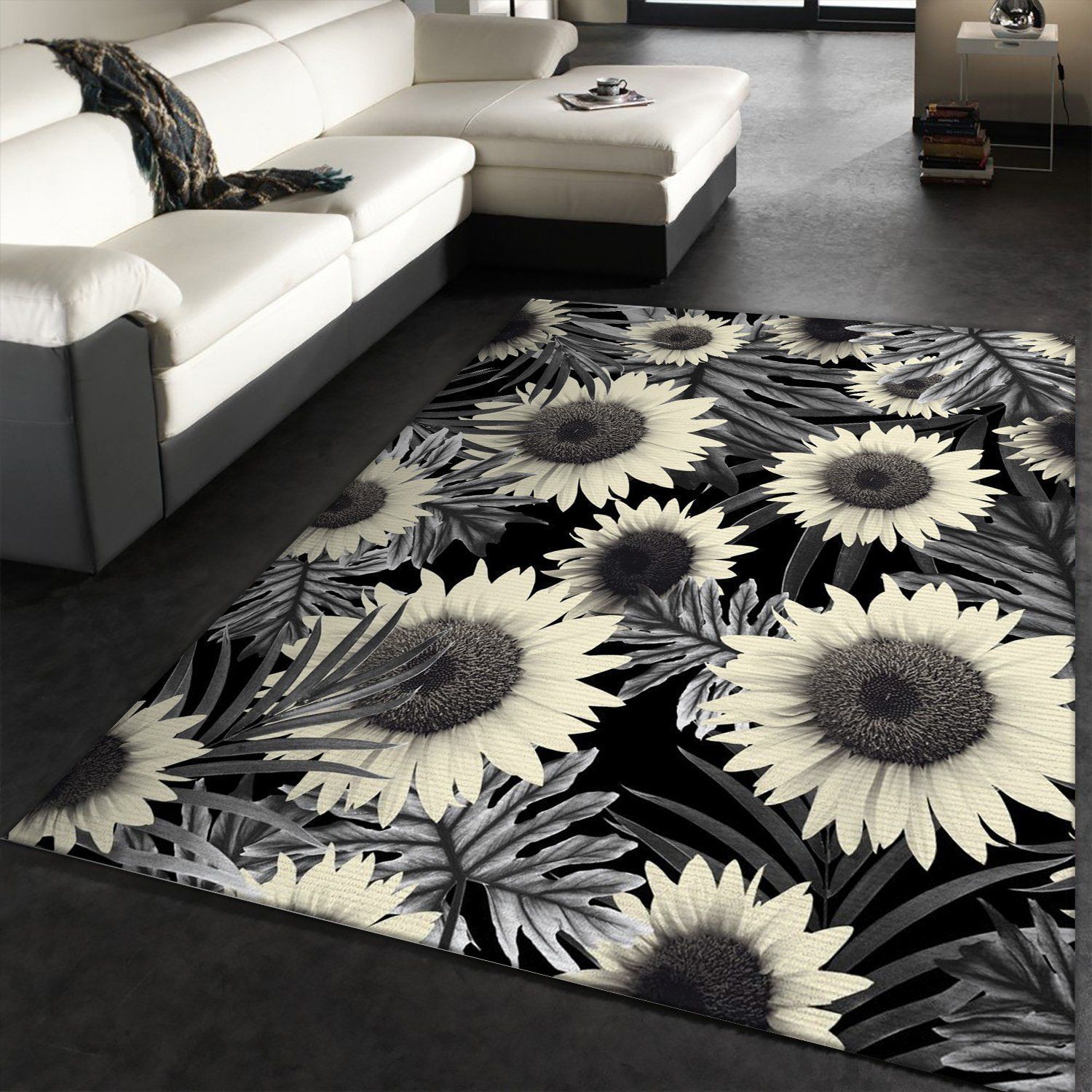 Tropical Sunflower 2 Area Rug Carpet, Living Room Rug, Home Decor Floor Decor - Indoor Outdoor Rugs