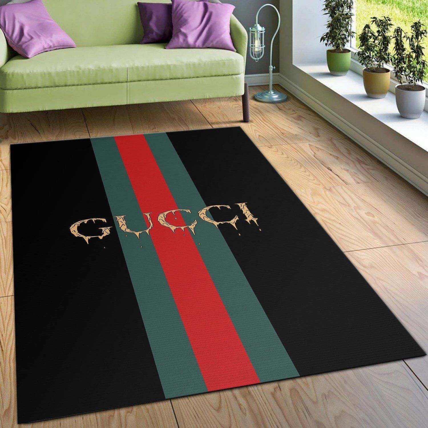 Grime Gucci Area Rugs Living Room Carpet FN131103 Christmas Gift Floor Decor The US Decor - Indoor Outdoor Rugs