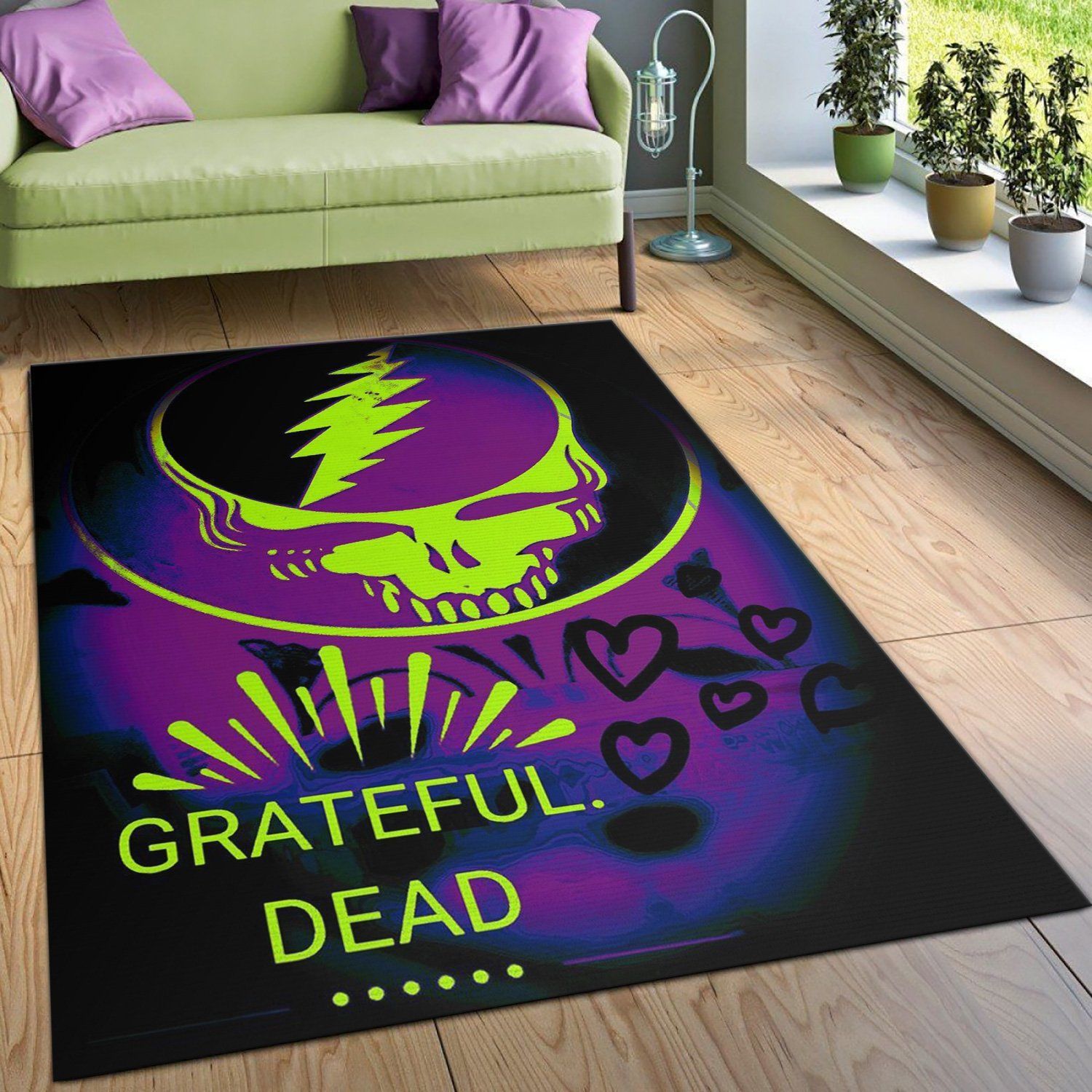 Grateful Dead Area Rug Carpet Bedroom Rug Home US Decor - Indoor Outdoor Rugs