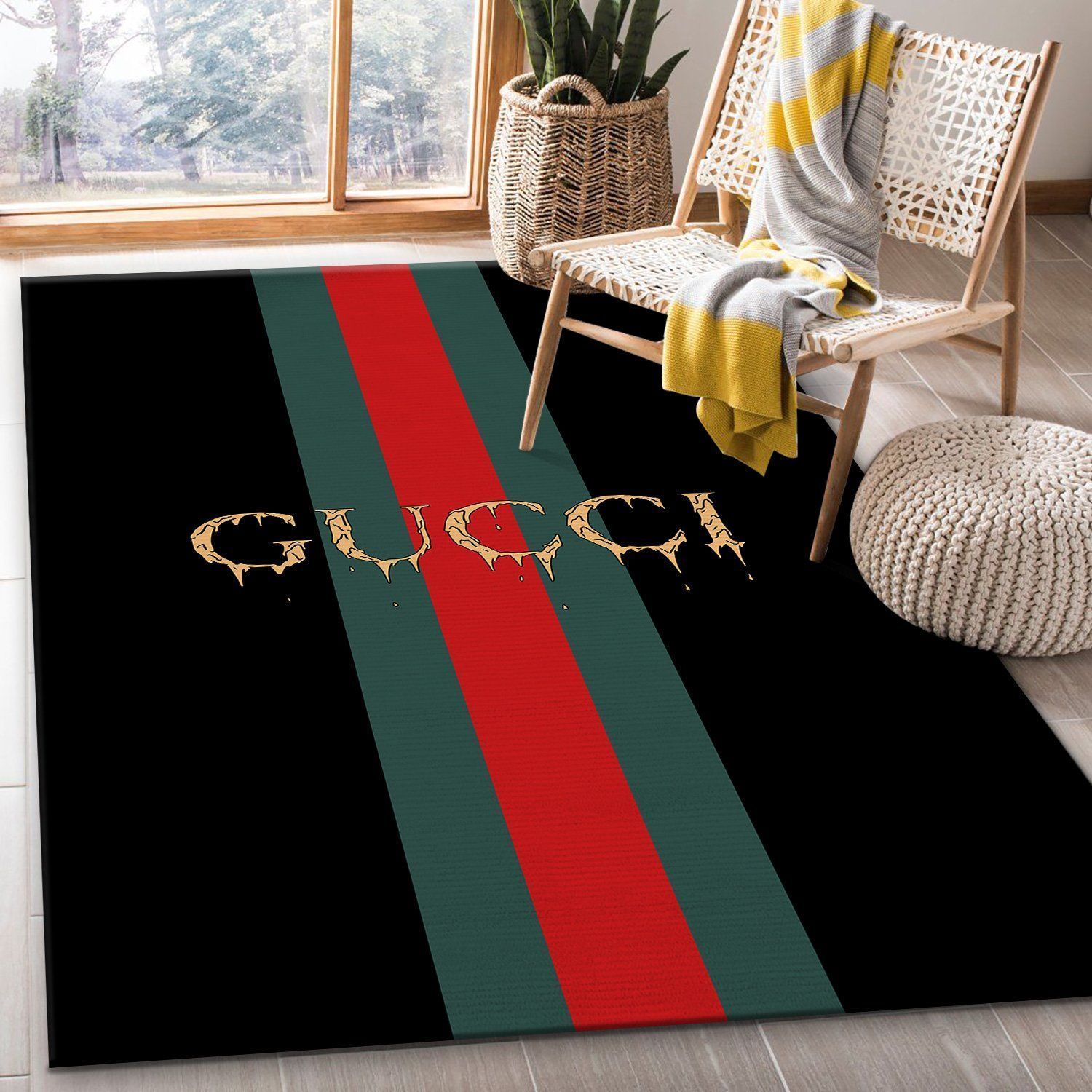 Grime Gucci Area Rugs Living Room Carpet FN131103 Christmas Gift Floor Decor The US Decor - Indoor Outdoor Rugs