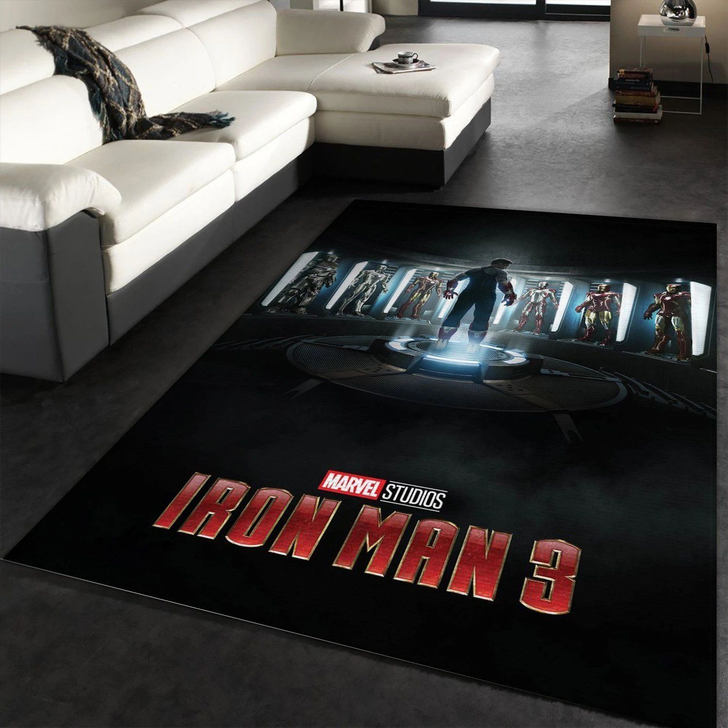 Iron Man 3 Movie Area Rug, Living Room Rug, Family Gift US Decor - Indoor Outdoor Rugs