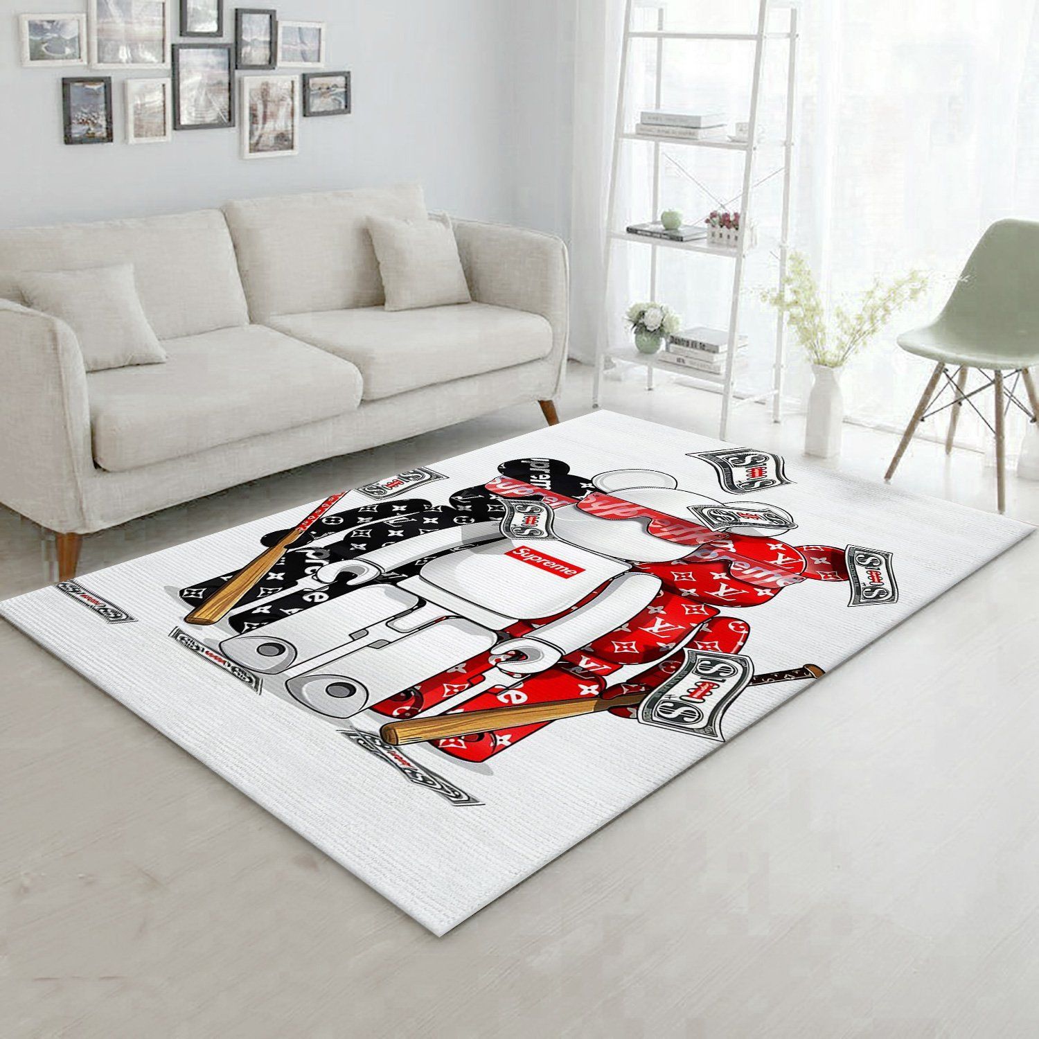 Bearbrick Rectangle Rug Bedroom Rug Home Decor Floor Decor - Indoor Outdoor Rugs