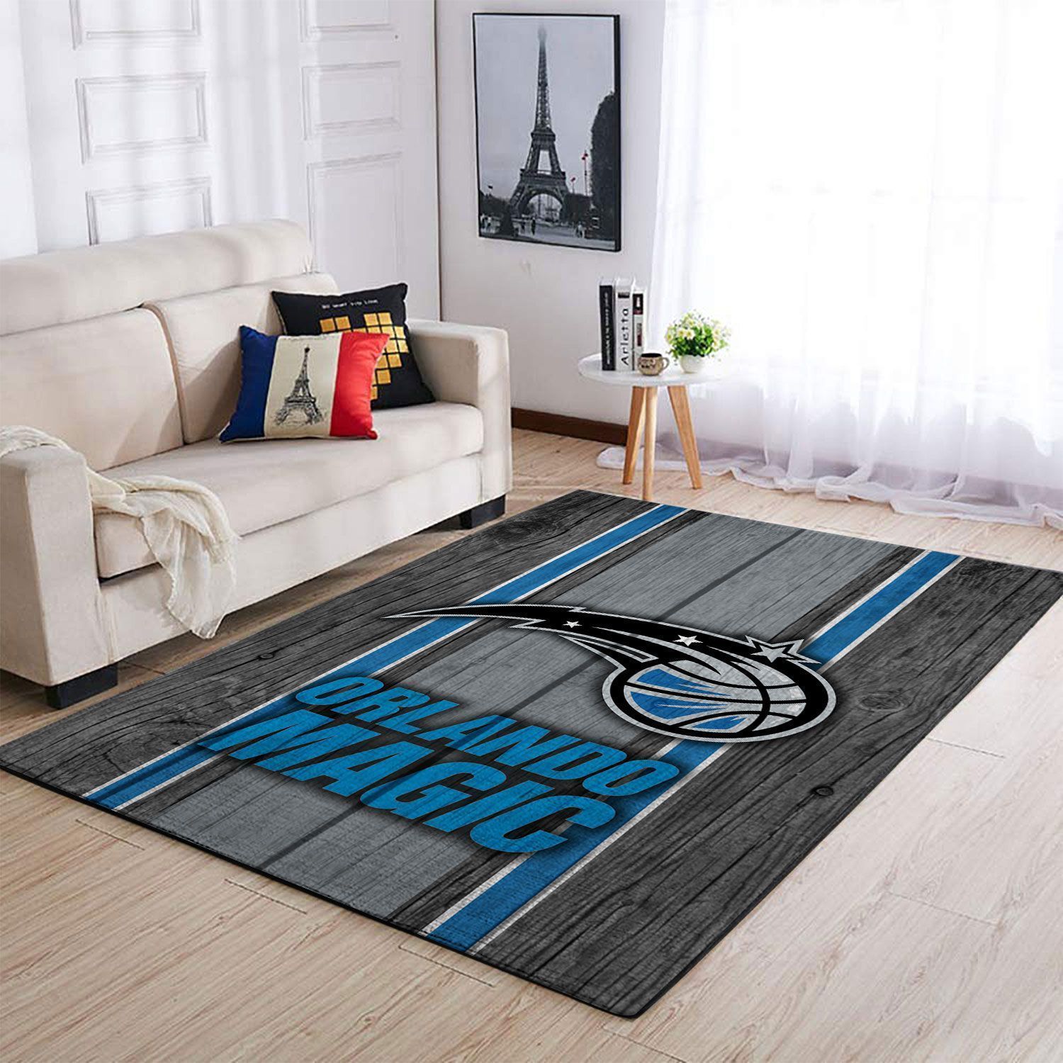 Orlando Magic Nba Team Logo Wooden Style Nice Gift Home Decor Rectangle Area Rug - Indoor Outdoor Rugs