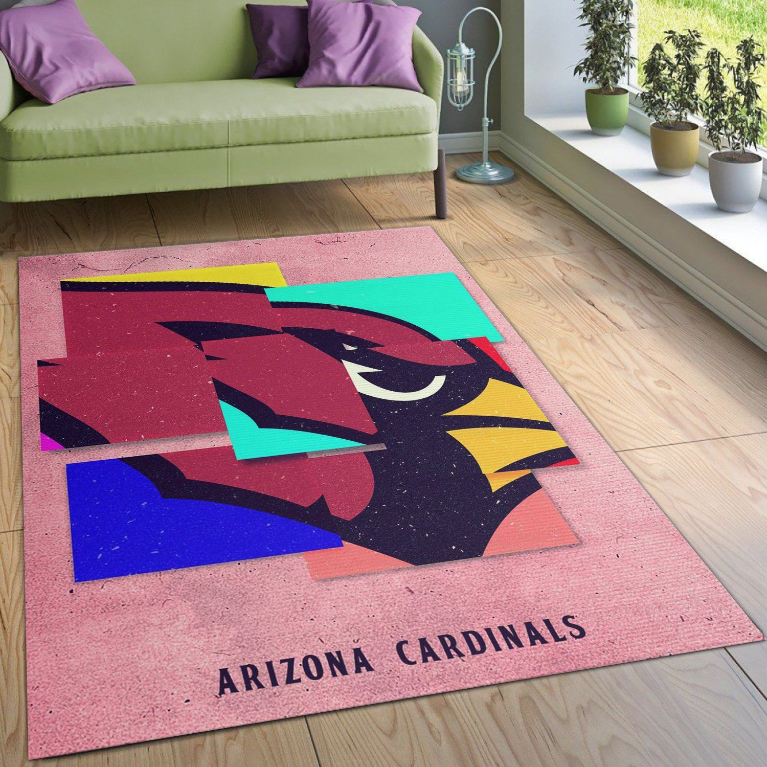 Arizona Cardinals NFL Area Rug For Christmas Living Room Rug US Gift Decor - Indoor Outdoor Rugs