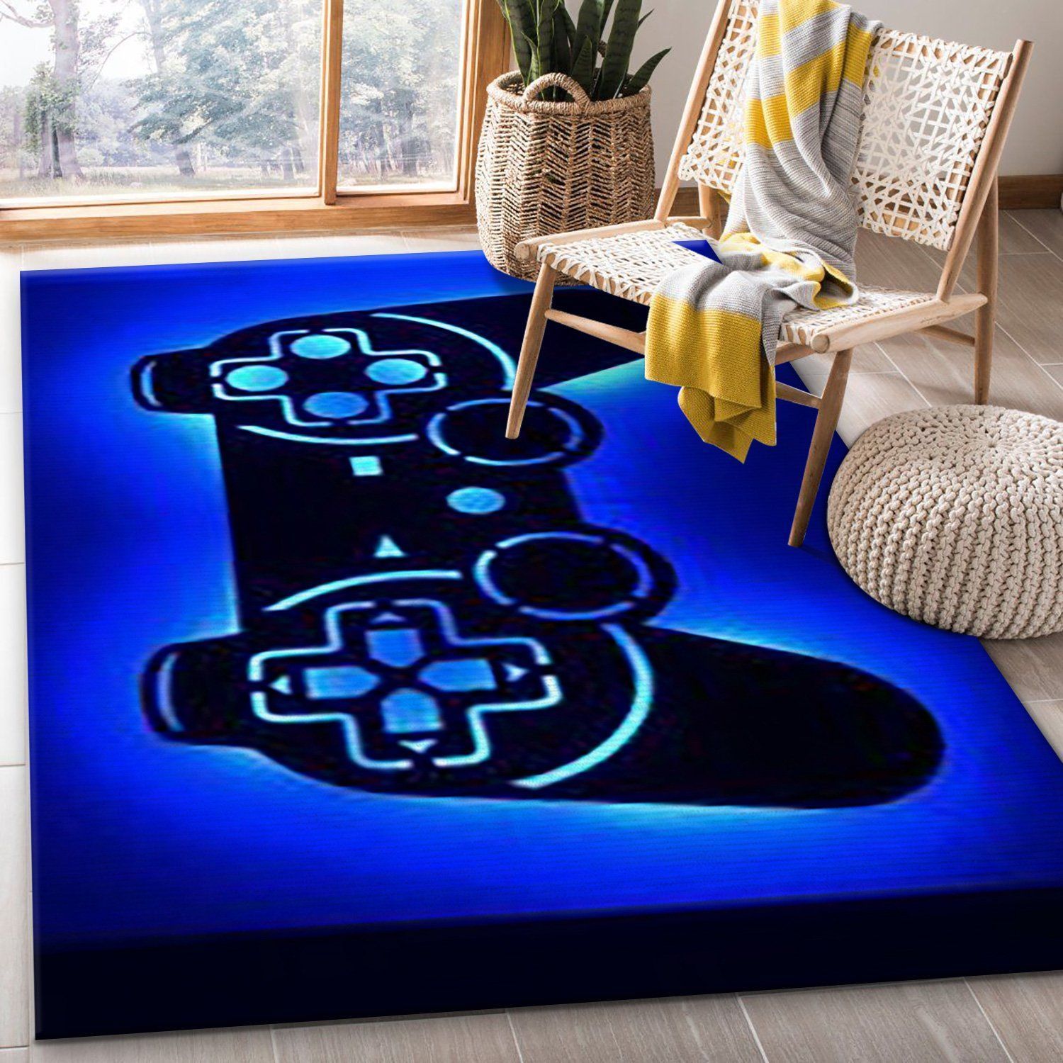 Playstation Led V3 Area Rug Living Room Rug Home Decor Floor Decor - Indoor Outdoor Rugs