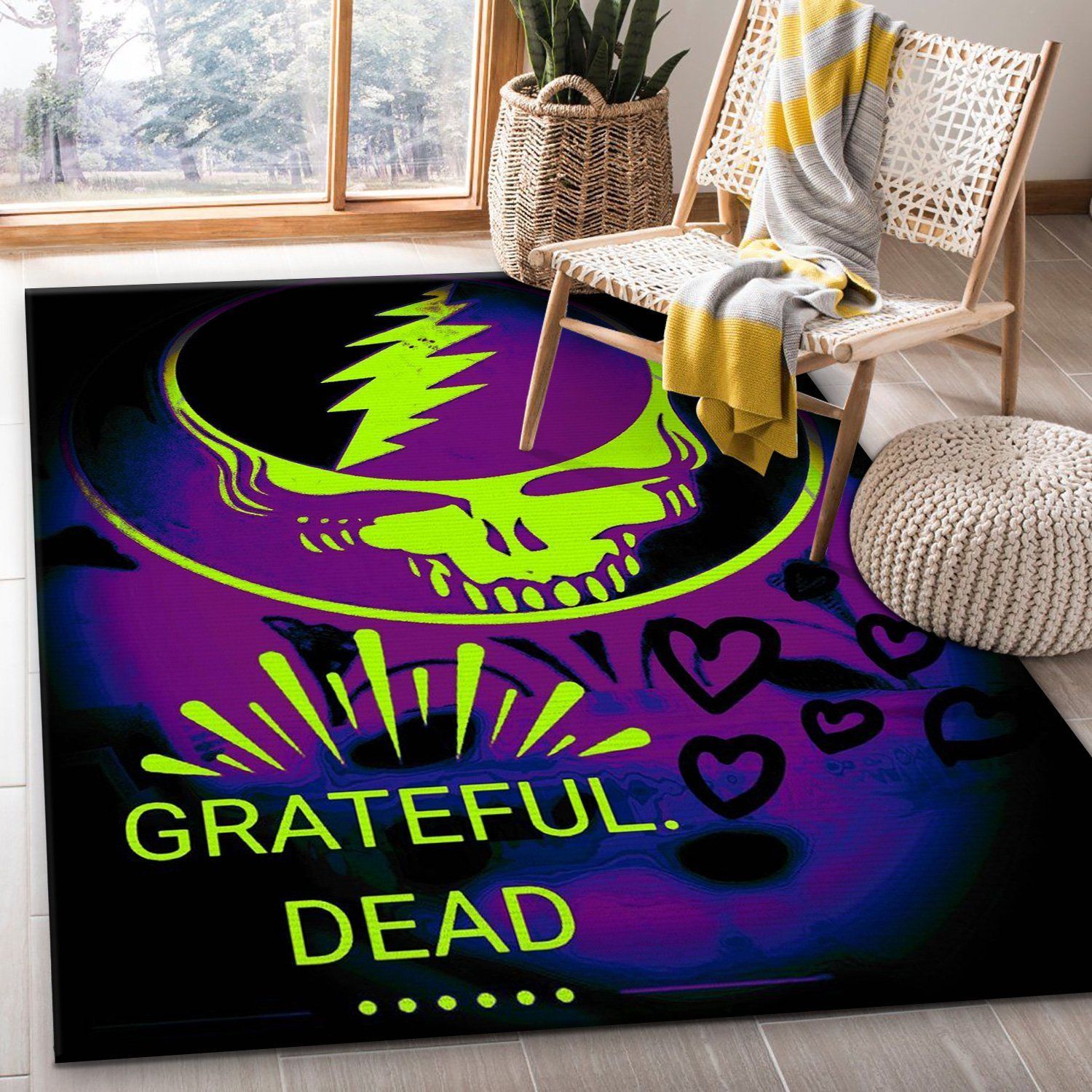 Grateful Dead Area Rug Carpet Bedroom Rug Home US Decor - Indoor Outdoor Rugs