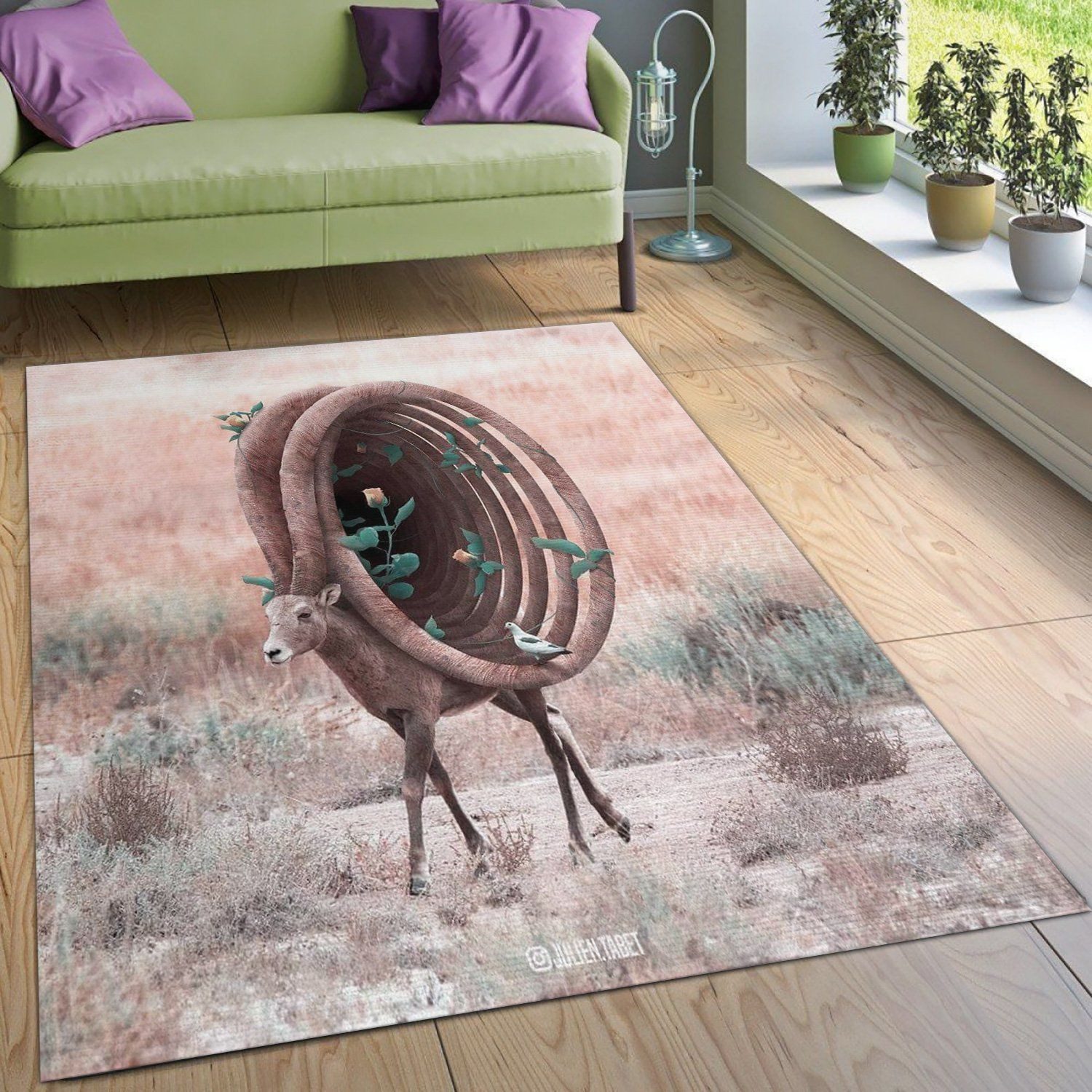 Deer Ver1 Rug Living Room Rug Christmas Gift US Decor - Indoor Outdoor Rugs