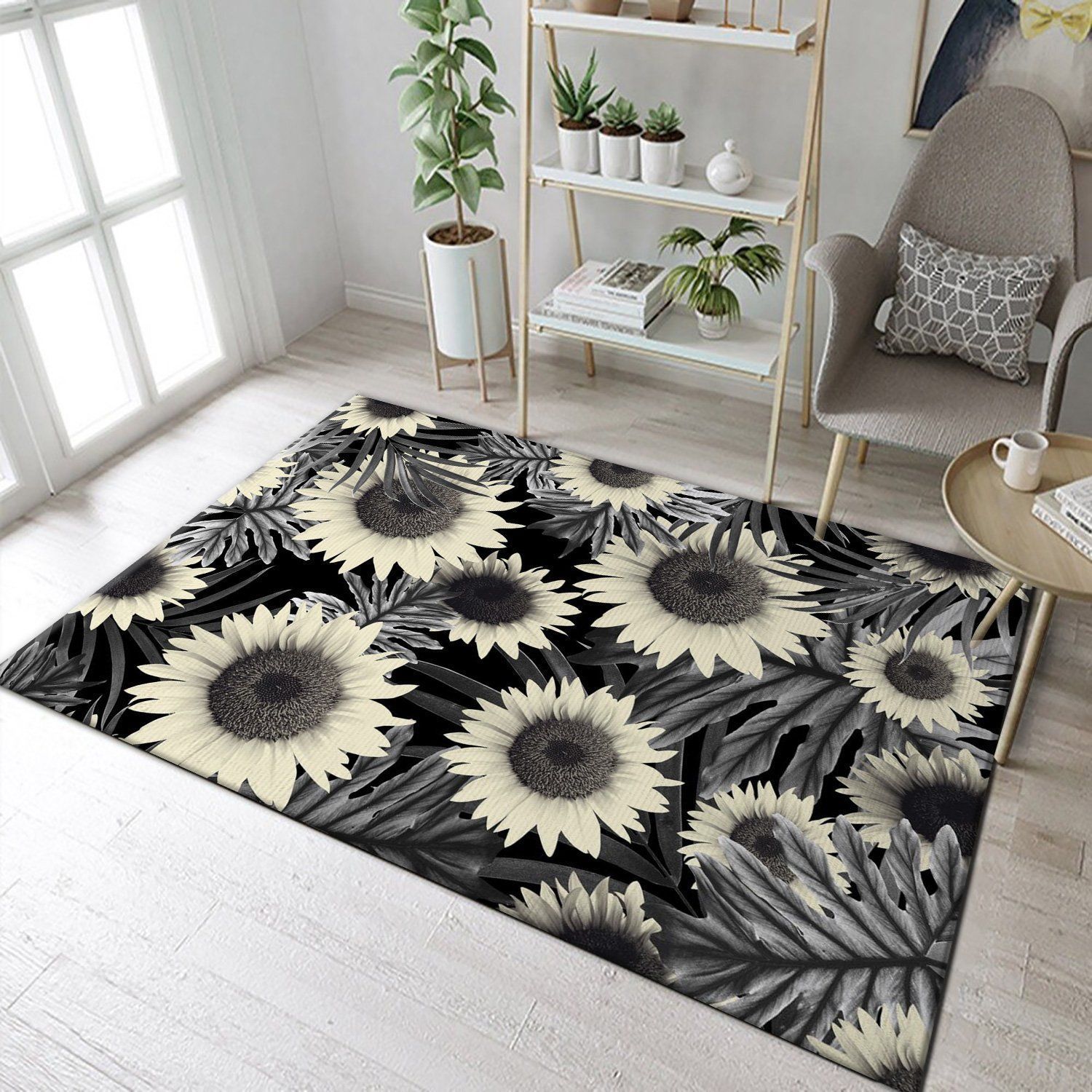 Tropical Sunflower 2 Area Rug Carpet, Living Room Rug, Home Decor Floor Decor - Indoor Outdoor Rugs