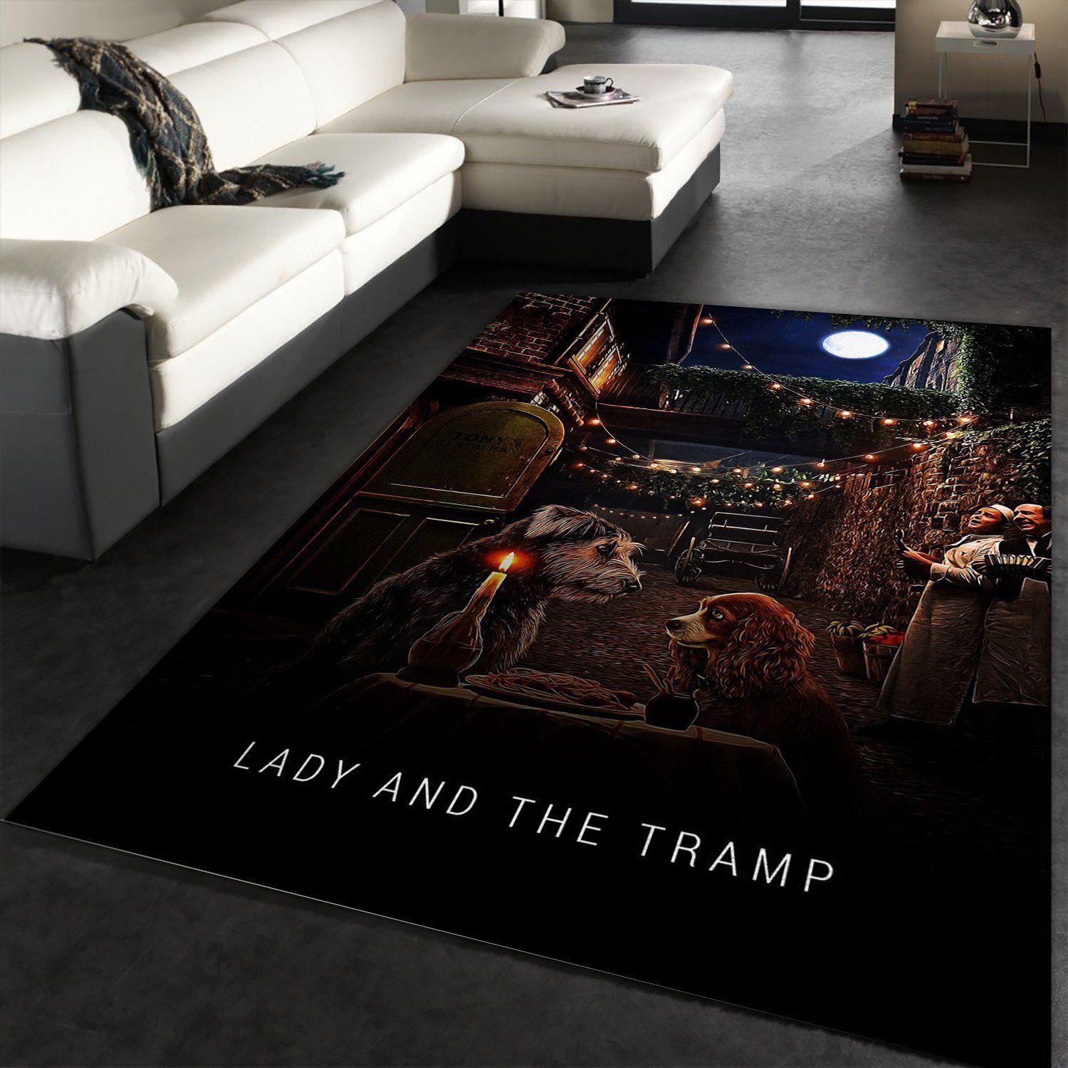 Lady And The Tramp Area Rug Movie Rug Family Gift US Decor - Indoor Outdoor Rugs