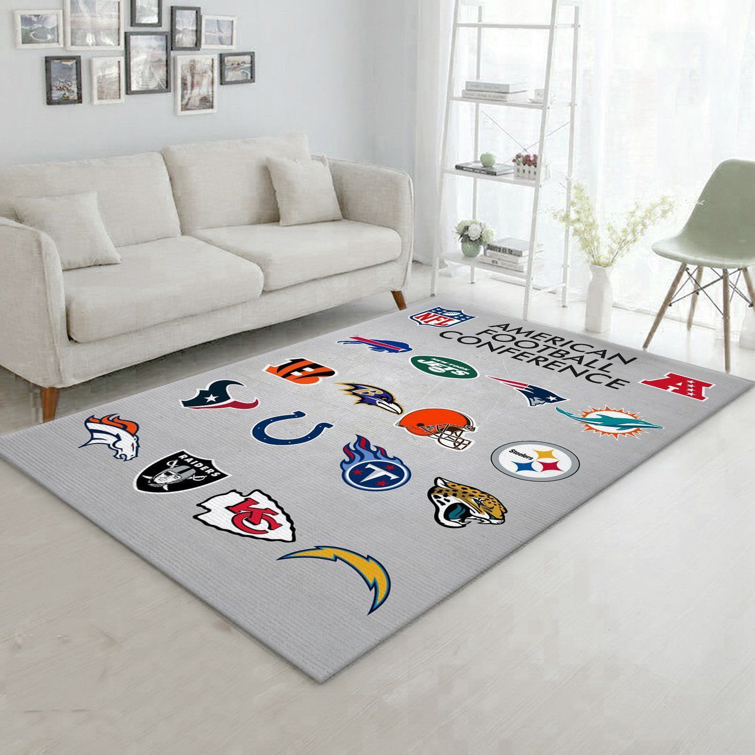 Nfl Teams Metallic Afc Nfl Area Rug Bedroom Rug Home Decor Floor Decor - Indoor Outdoor Rugs