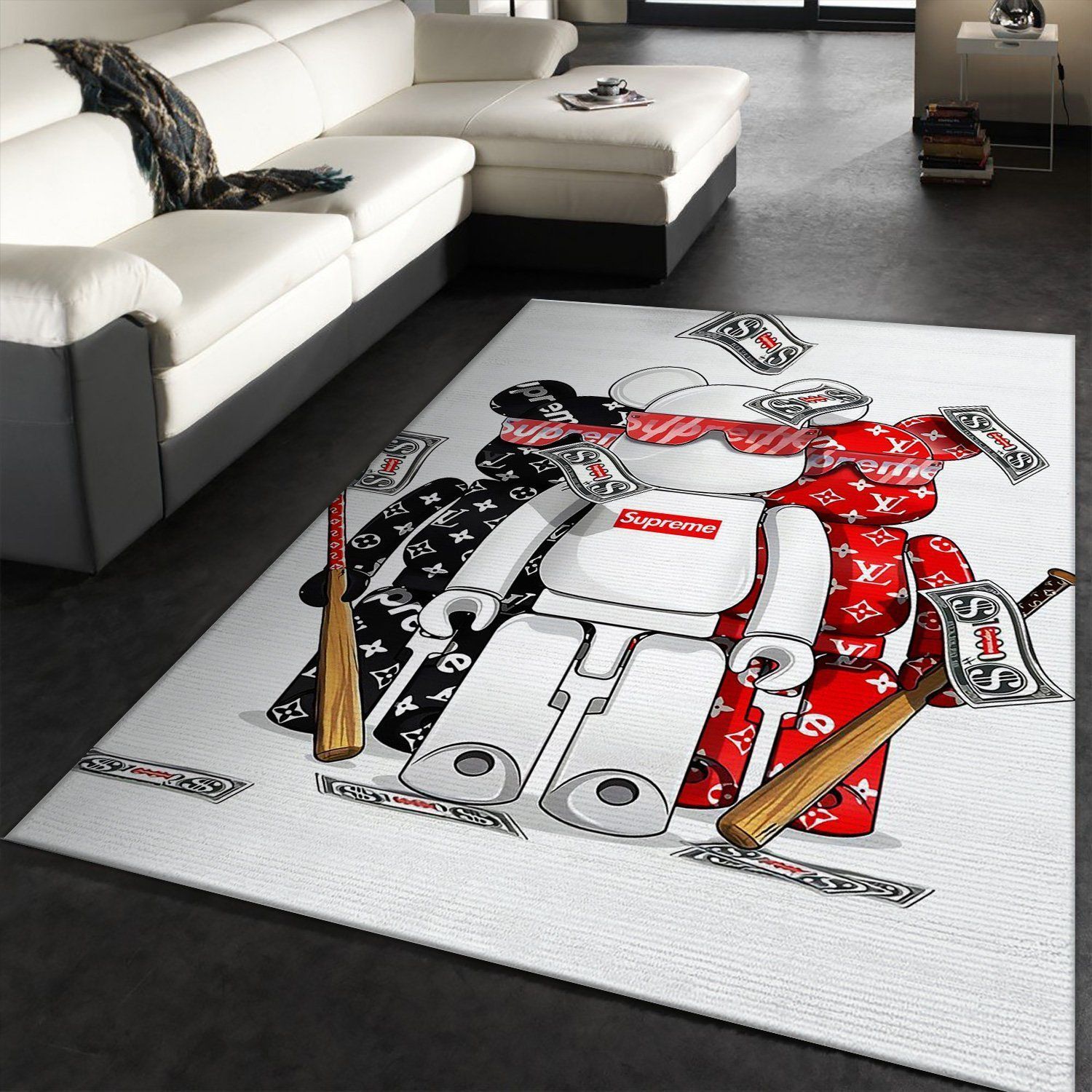 Bearbrick Rectangle Rug Bedroom Rug Home Decor Floor Decor - Indoor Outdoor Rugs