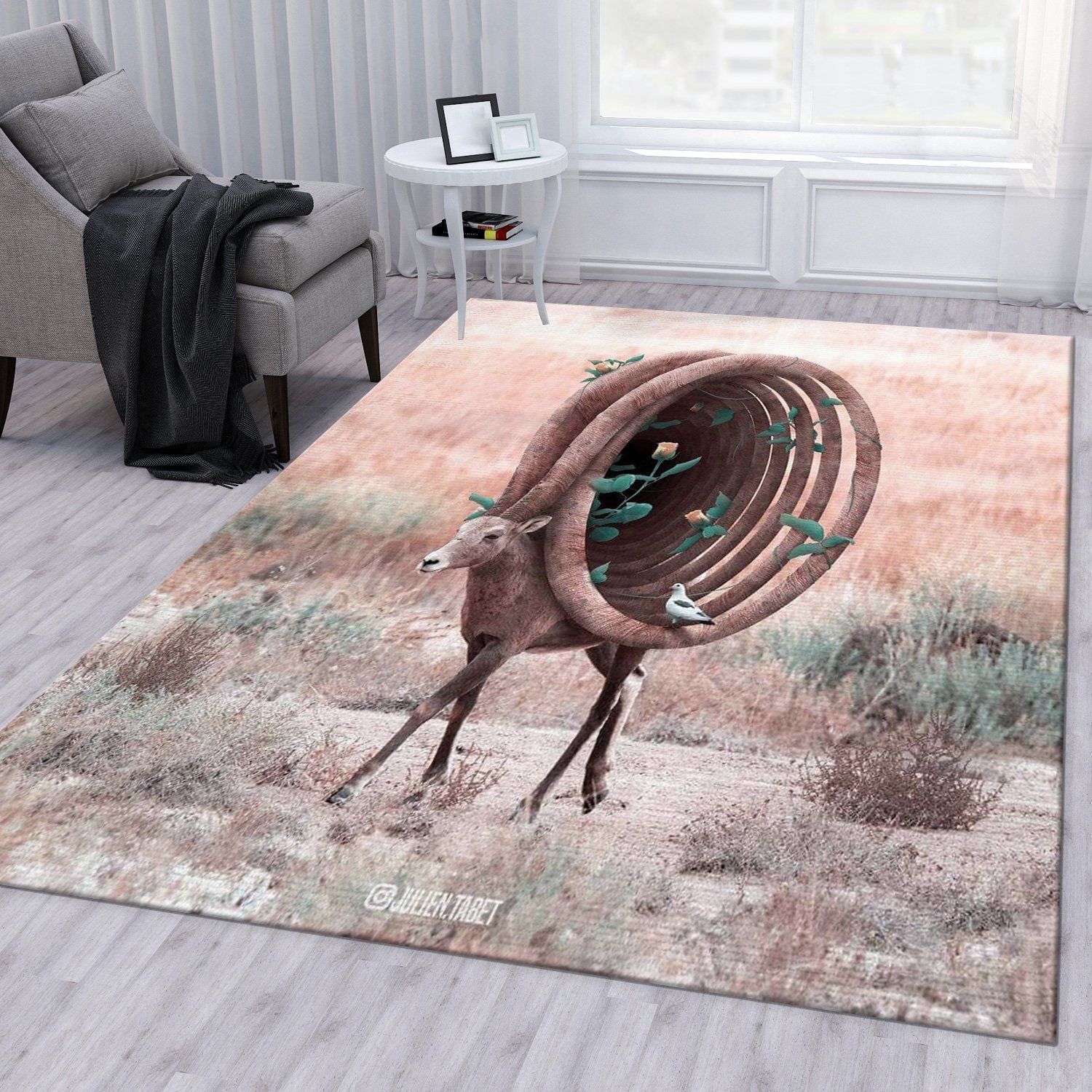 Deer Ver1 Rug Living Room Rug Christmas Gift US Decor - Indoor Outdoor Rugs