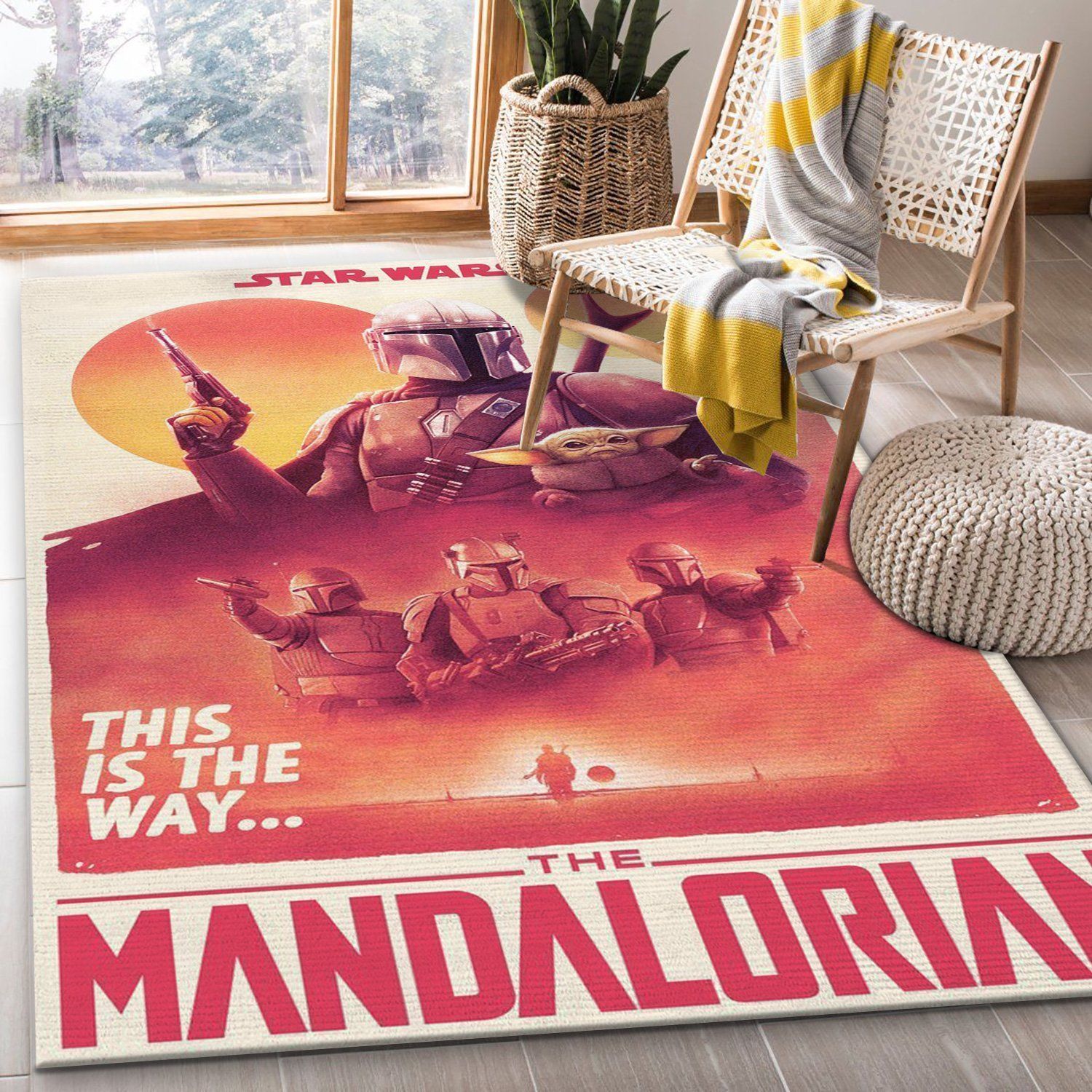 Mandalorian Baby Yoda Ver17 Rug Living Room Rug Home Decor Floor Decor - Indoor Outdoor Rugs