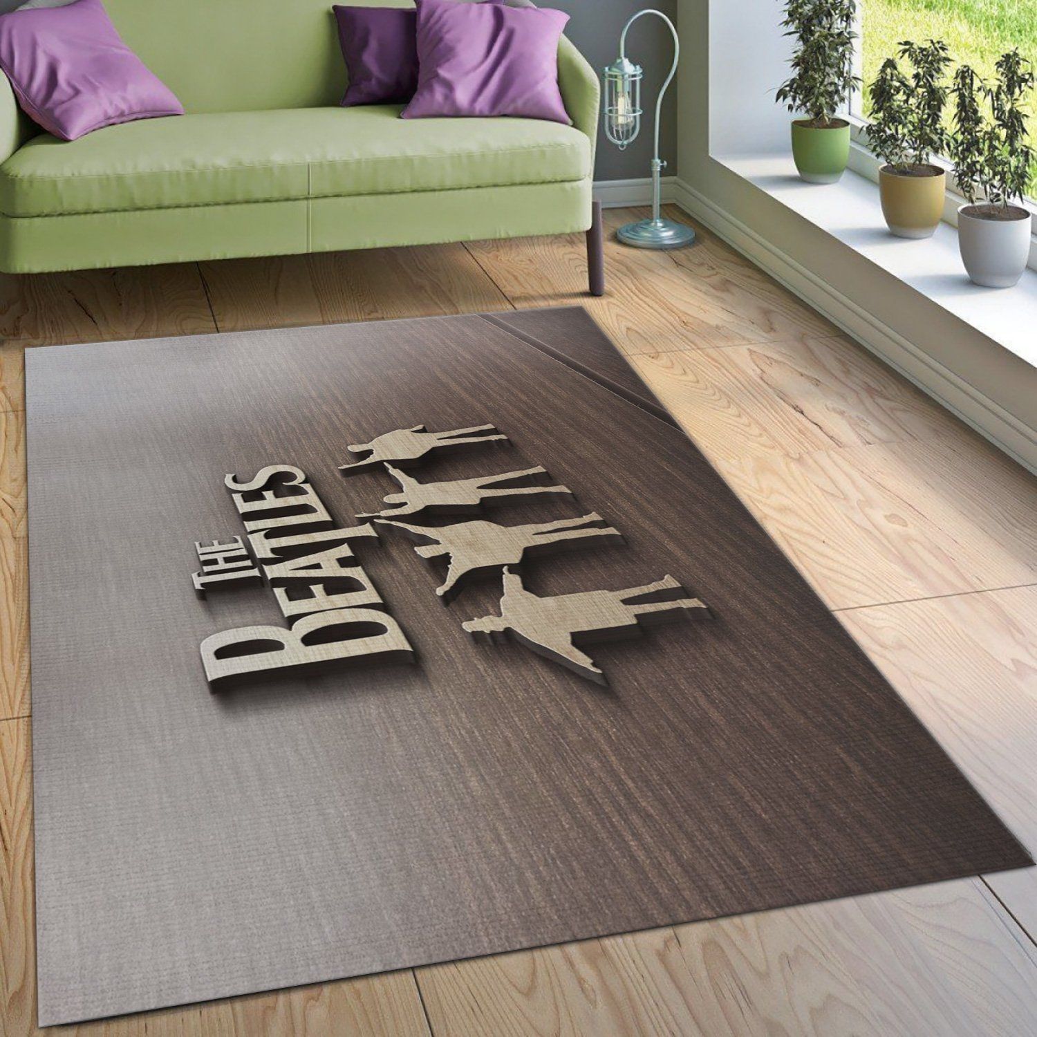 The Beatles Logo Band Help Area Rug For Christmas Bedroom Rug Home Decor Floor Decor - Indoor Outdoor Rugs