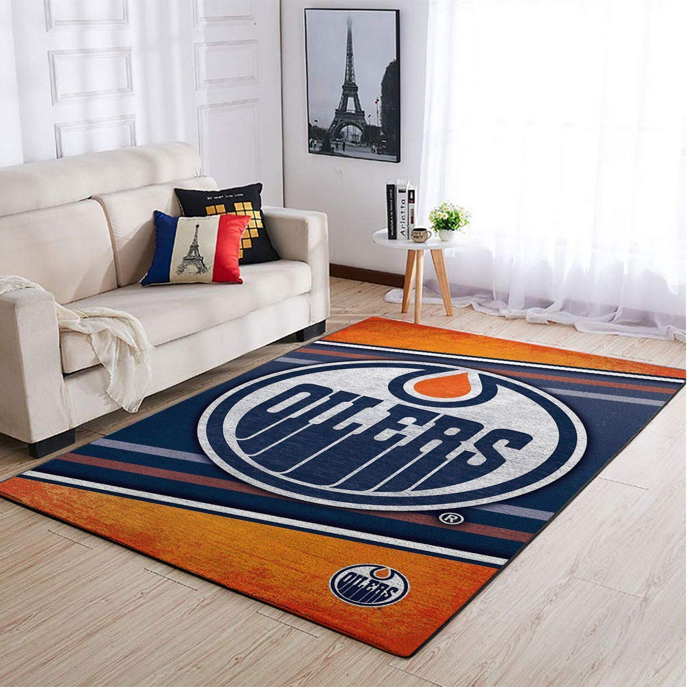 Edmonton Oilers Nhl Team Logo Style Nice Gift Home Decor Rectangle Area Rug - Indoor Outdoor Rugs