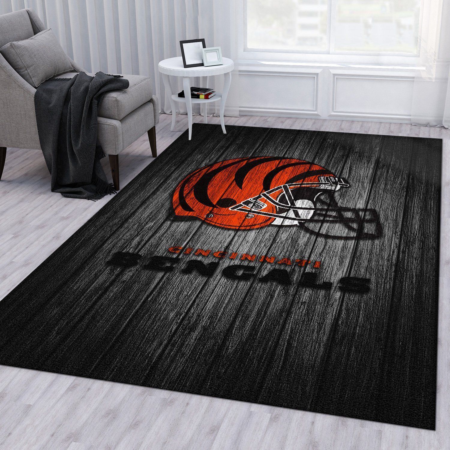 Cincinnati Bengals Nfl Team Rug Bedroom Rug US Gift Decor - Indoor Outdoor Rugs