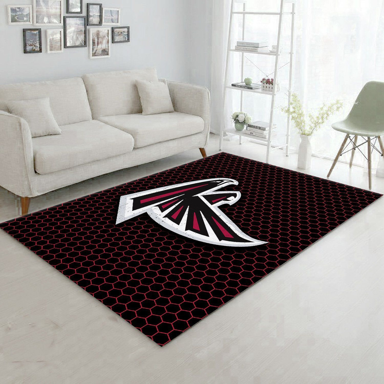 Atlanta Falcons Nfl Rug Room Carpet Sport Custom Area Floor Home Decor - Indoor Outdoor Rugs