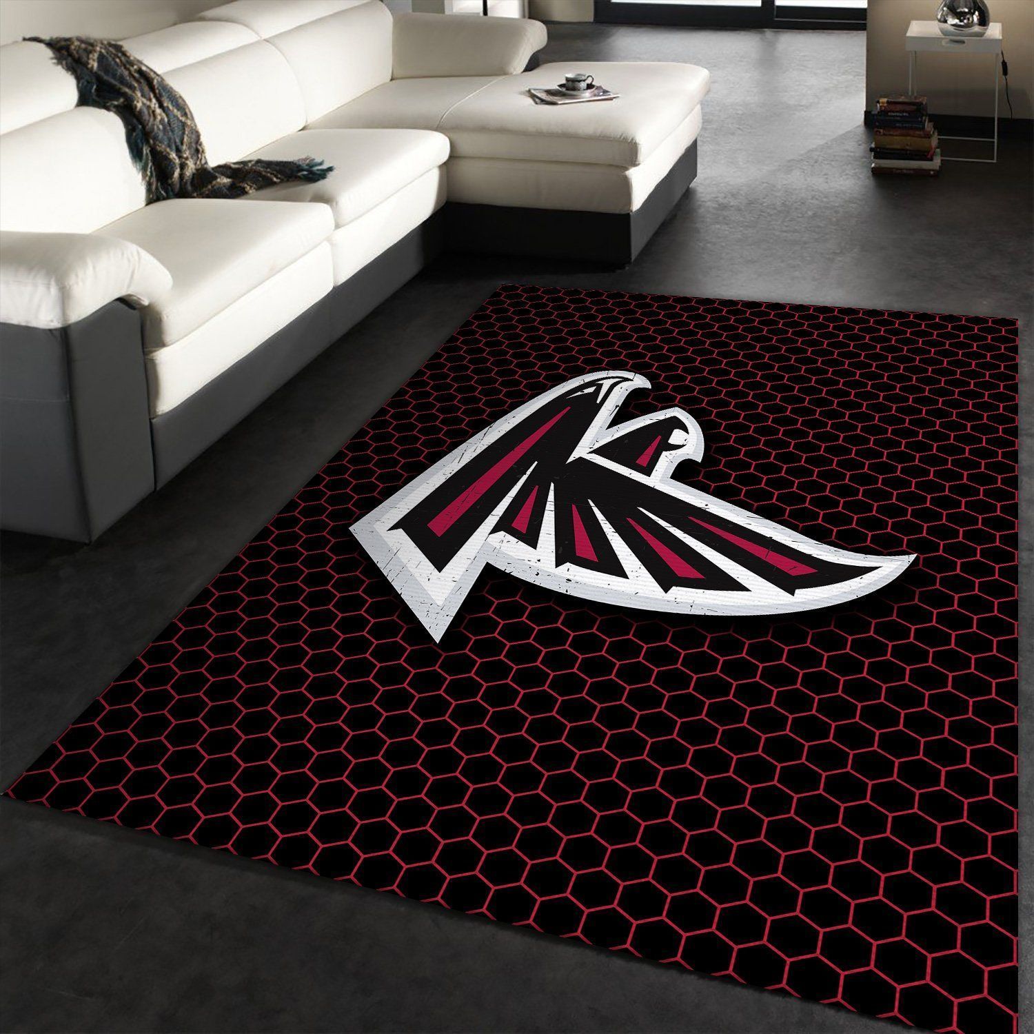 Atlanta Falcons Nfl Rug Room Carpet Sport Custom Area Floor Home Decor - Indoor Outdoor Rugs