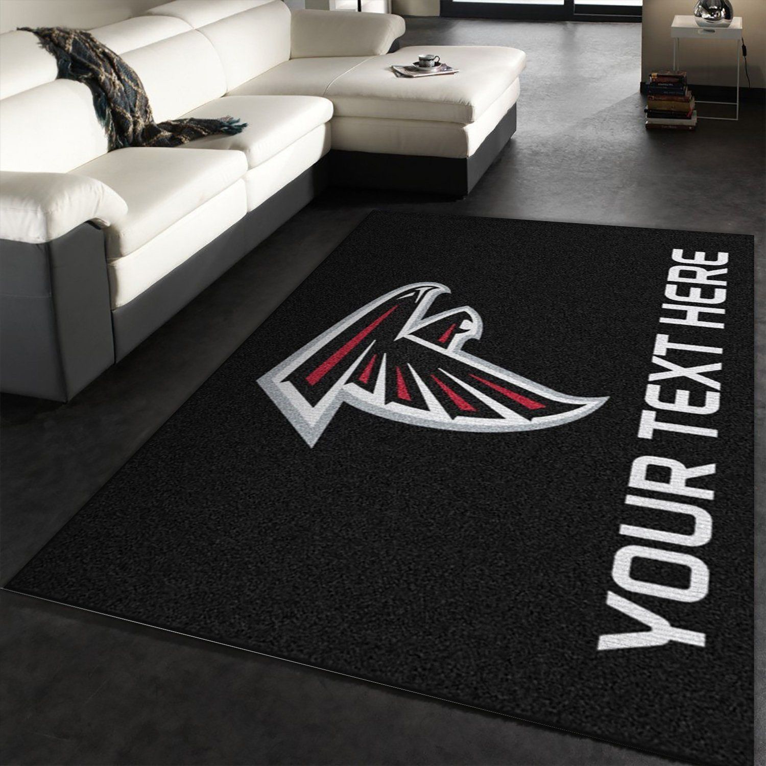 Customizable Atlanta Falcons Personalized Accent Rug NFL Team Logos Area Rug, Kitchen Rug, Home US Decor - Indoor Outdoor Rugs