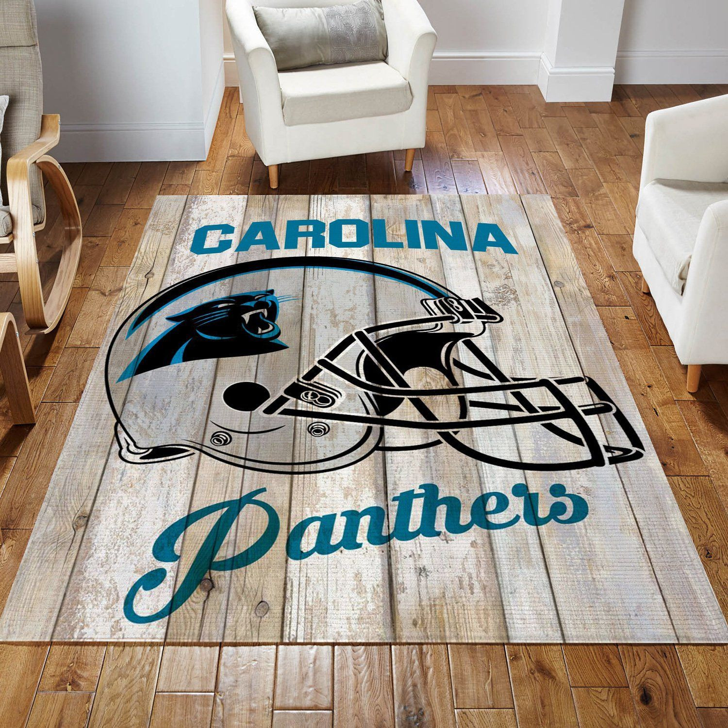 Carolina Panthers Helmet Nfl Rug Living Room Rug US Gift Decor - Indoor Outdoor Rugs